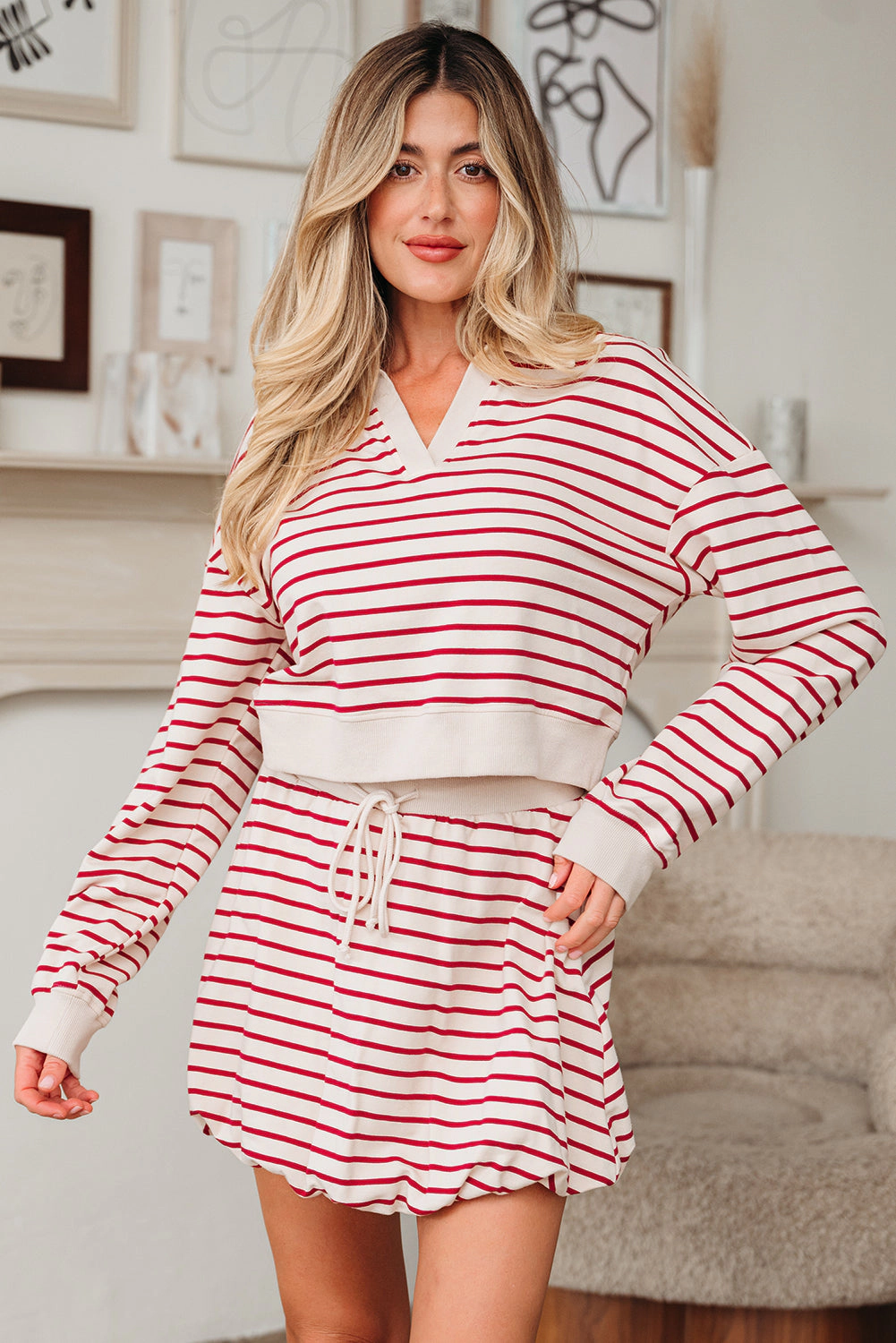 Threaded Pear Women's Zahra and Bubble Mini Skirt Set