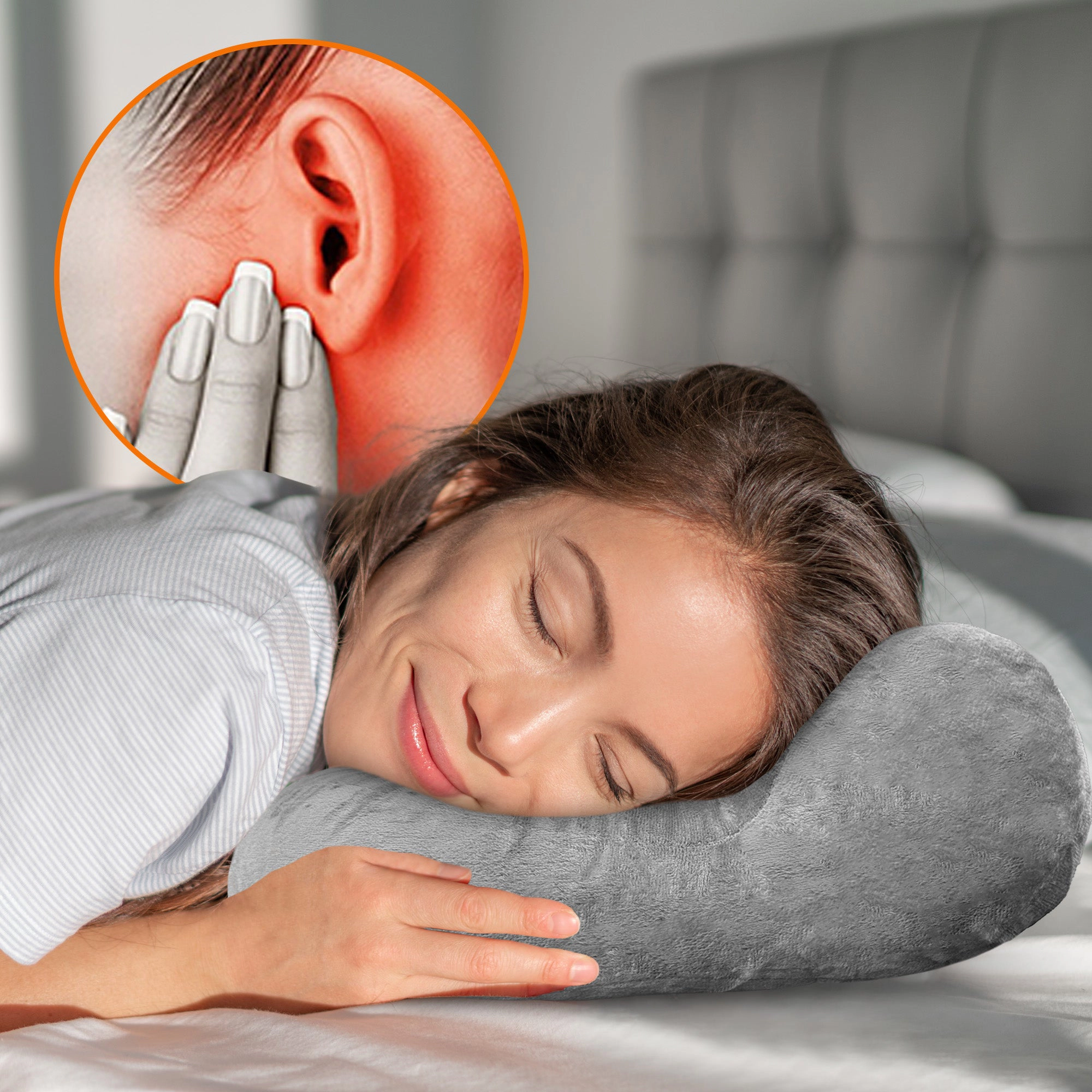 Cheer Collection Ear Piercing Desk and Napping Pillow, Face Down Rest Pillow