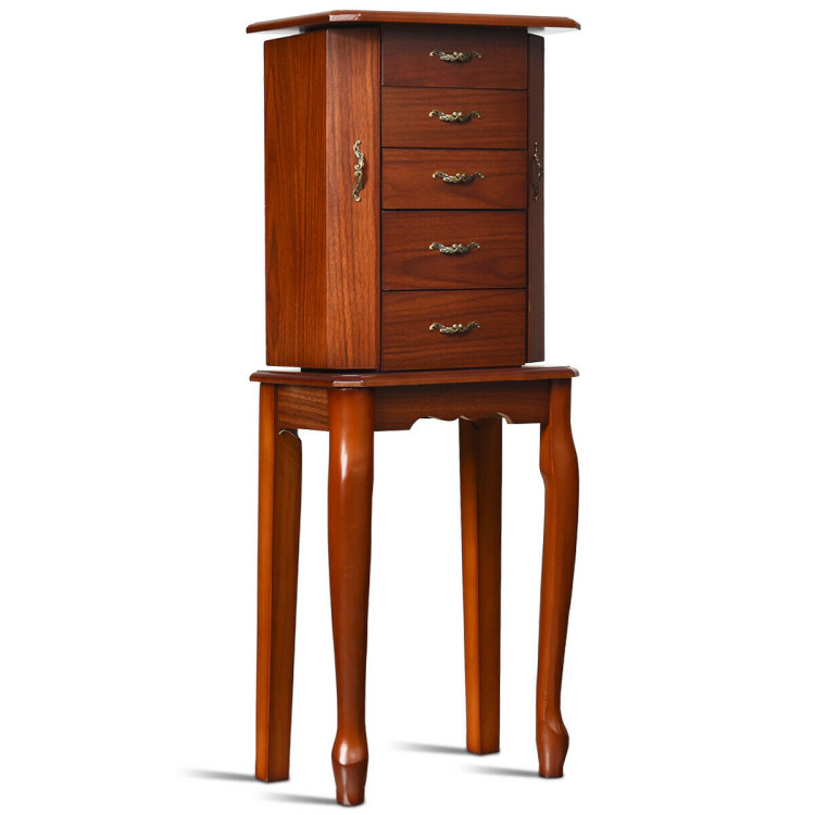 Hivvago Large Storage Capacity Jewelry Cabinet with 5 Drawers