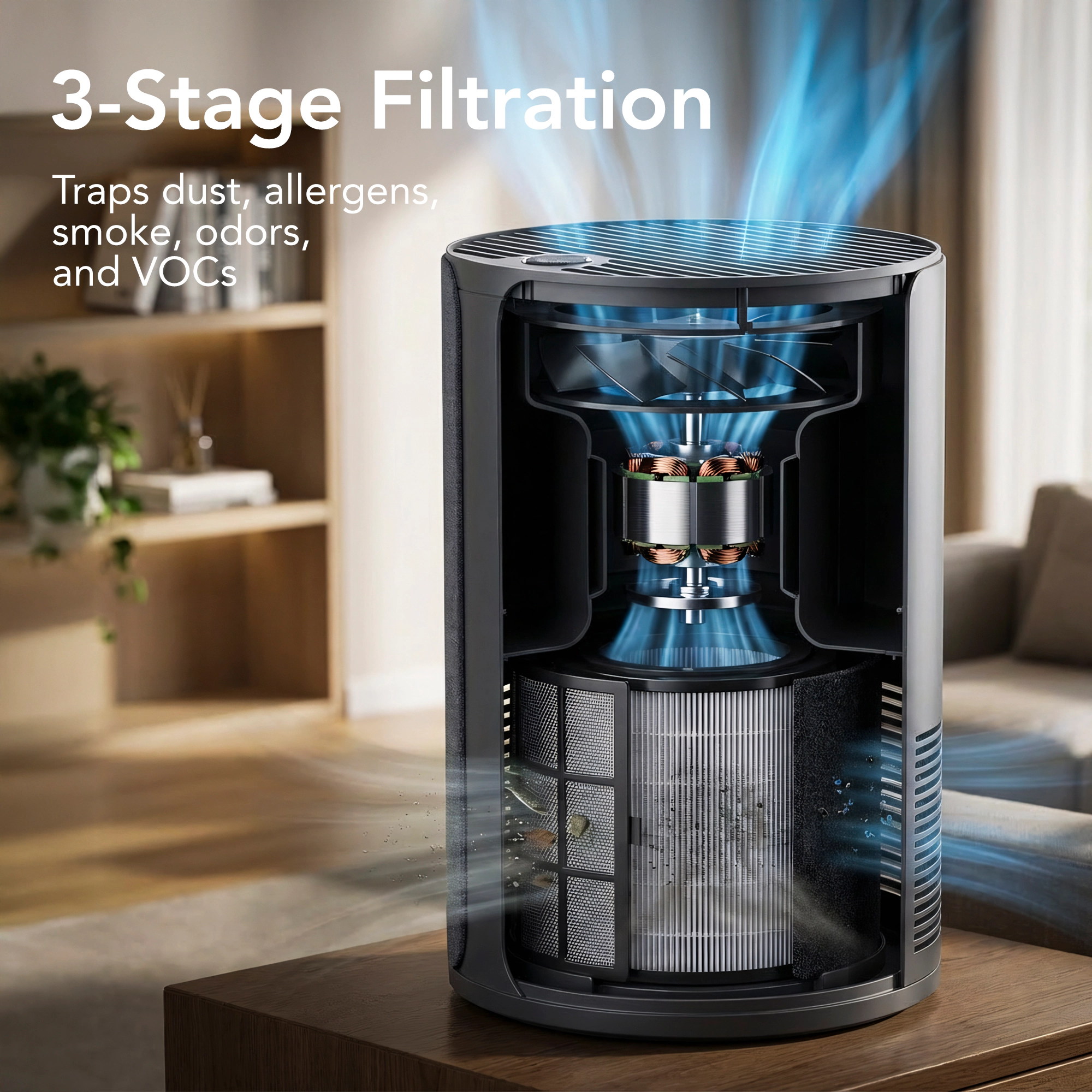 Miko Ibuki 2.0 Smart Home Air Purifier with App Control & Oil Diffuser 1500 sqft