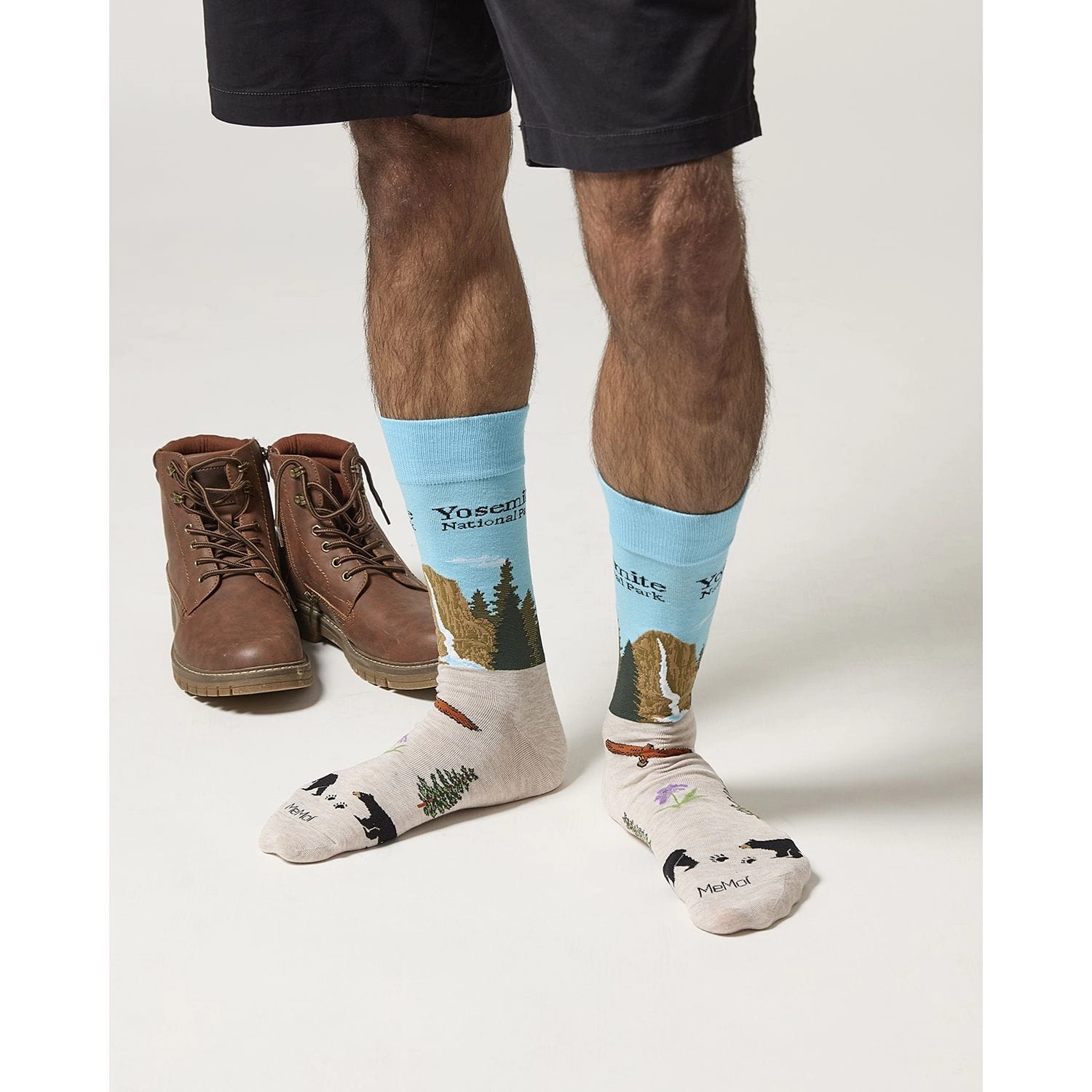 MeMoi Men's Yosemite Rayon From Bamboo Crew Socks