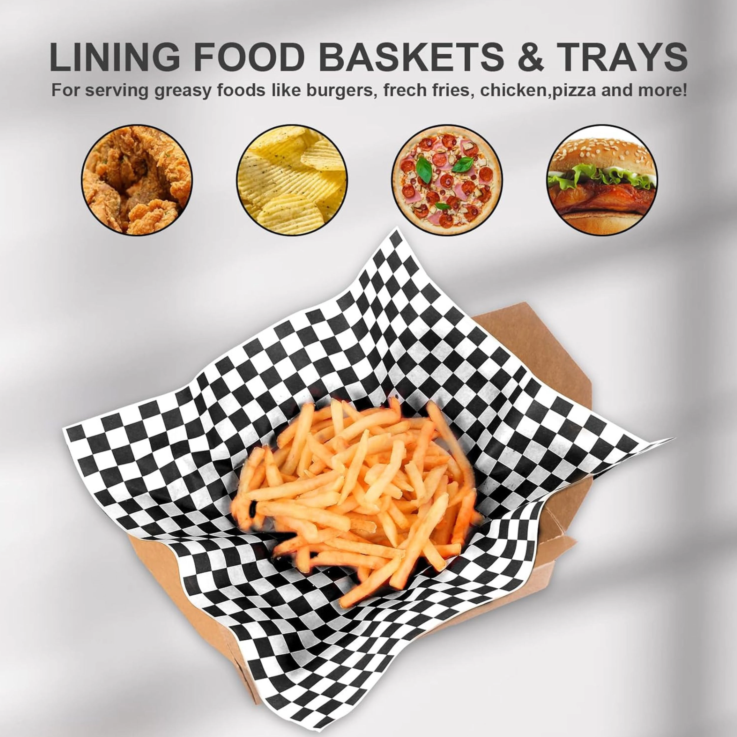 Stock Preferred Pack of 100 Grease Resistant Deli Paper Food Basket Liners 12x12 Inch