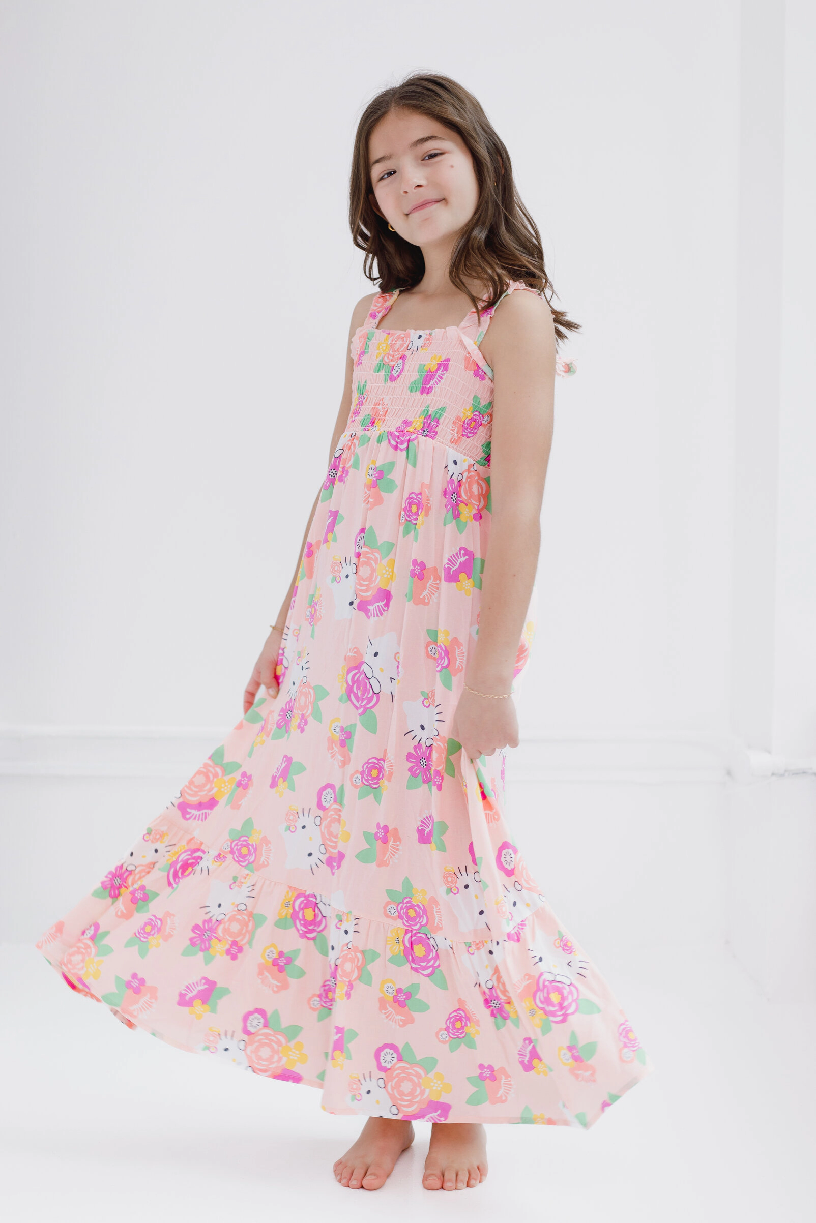 Hello Kitty Girls' Sleeveless Maxi Dress