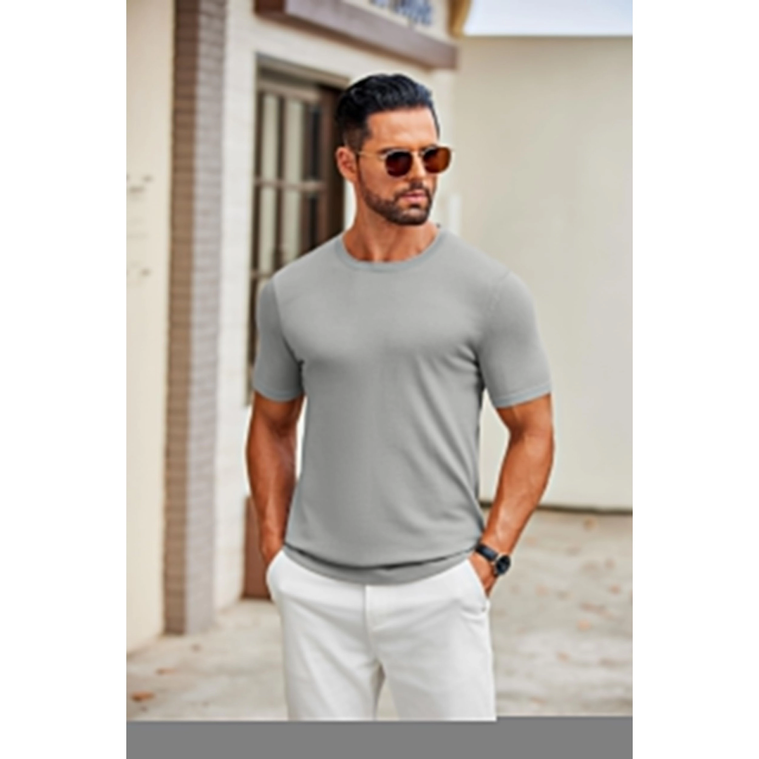 COOFANDY Men's Slim Fit Crew Neck Short Sleeve T-Shirt