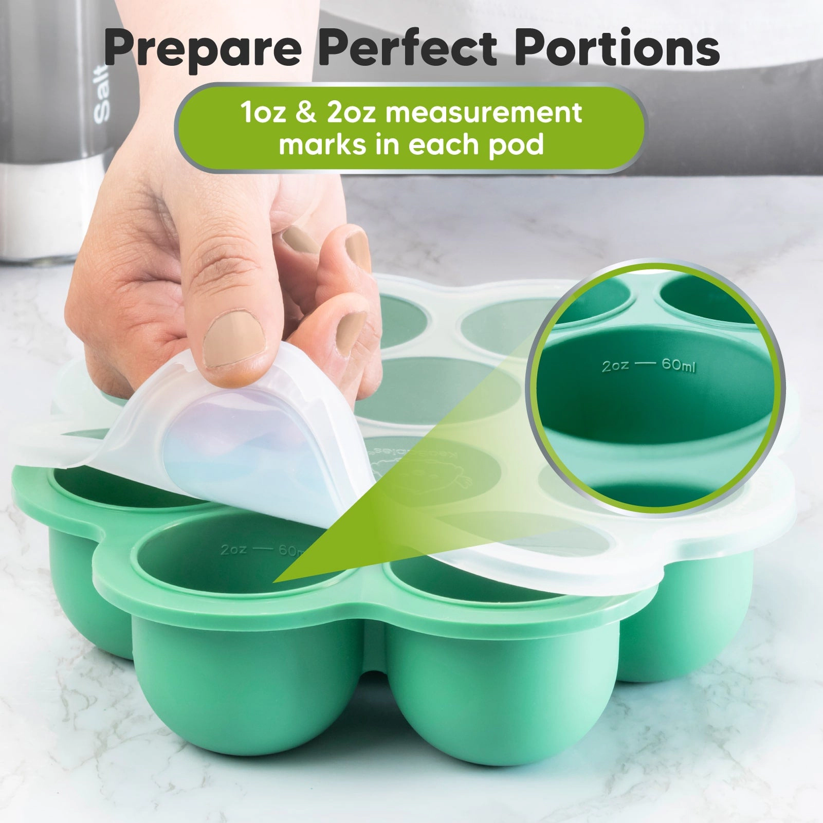 KeaBabies Prep Silicone Baby Food Tray for Boys, Girls