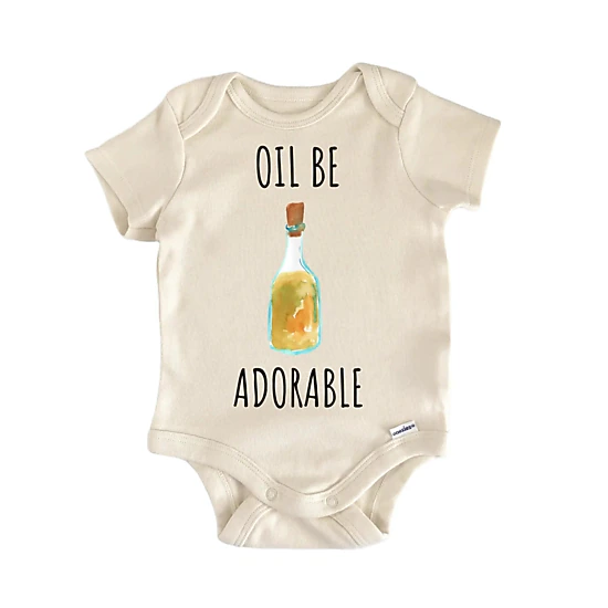 NOFO VIBES Unisex Olive Oil Dressing Salad Italian Baby Gift Baby Bodysuit