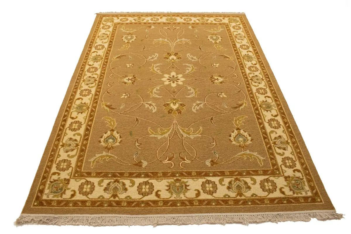 Magic Rugs Khaki Floral 6X8 Sumak Oriental Rug