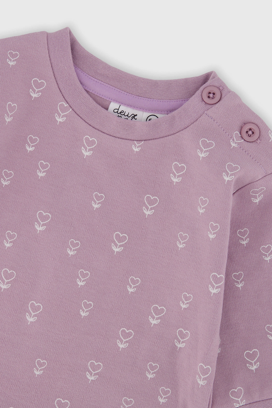 Deux par Girls Organic Cotton Pants and Top Set with Floral Print