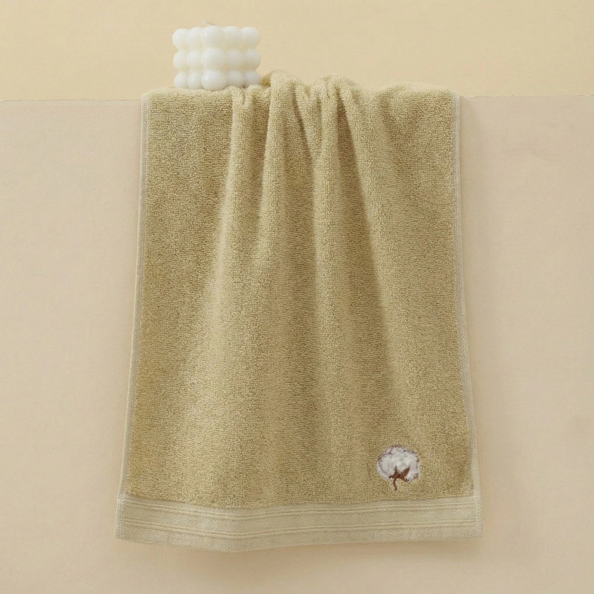 Alilang Women 3 Pack Cotton Hand Towels Soft Absorbent Terry with Embroidered Detail