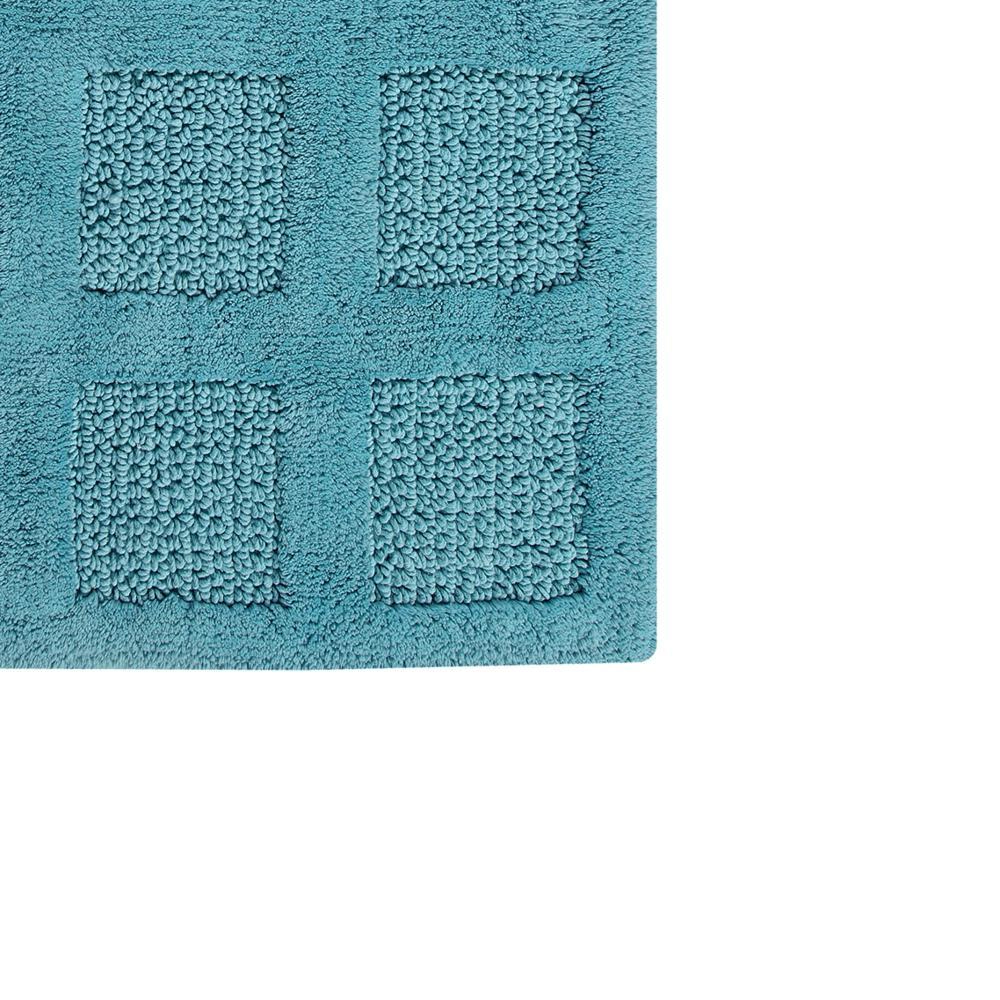 Square Honeycomb 100% Cotton Reversible Bath Rug by Knightsbridge