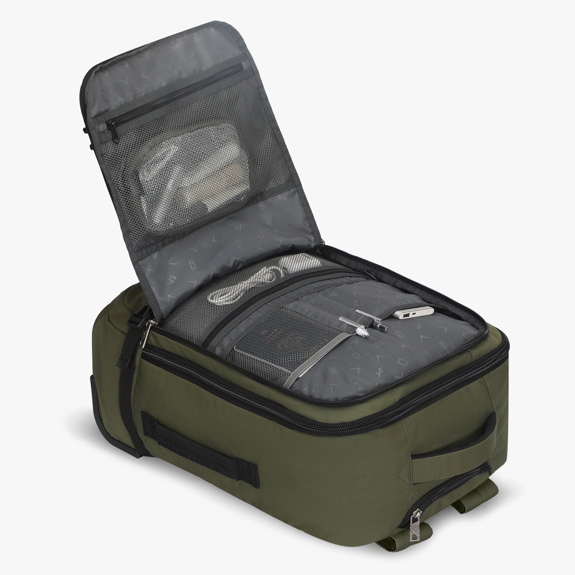 Hynes Eagle Unisex Rolling Travel Backpack (42L)