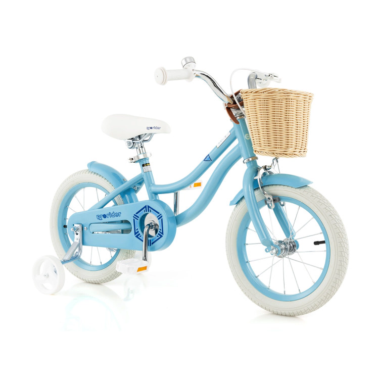 Hivvago -Inch Kids Bike with Training Wheels and Adjustable Handlebar Seat