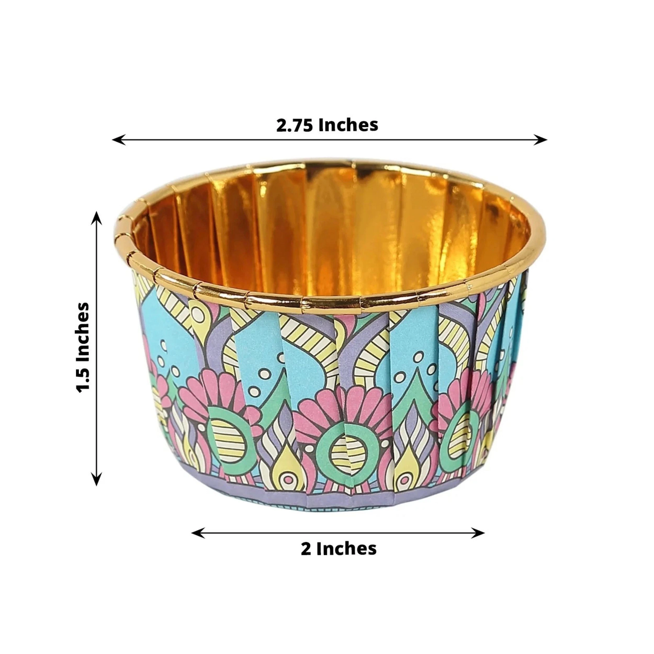 Home Collection Pack of 50 Assorted Foil Cupcake Liners