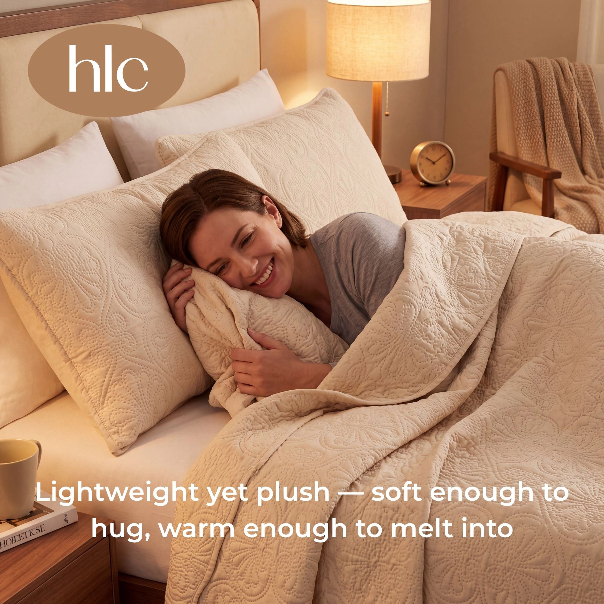 HLC.ME Benji - 3 Piece  Quilt Set, Lightweight Bedspread Coverlet Set