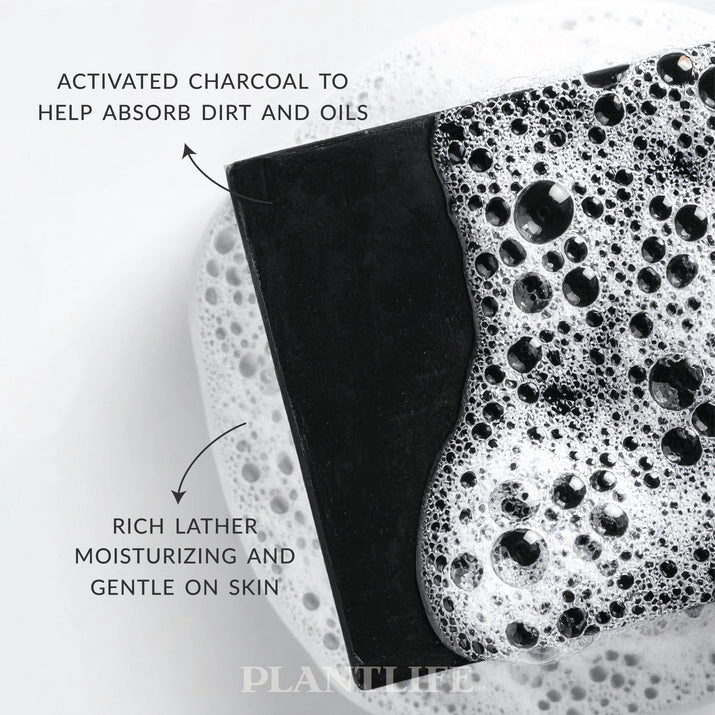 Plantlife Black Soap with Activated Charcoal Aromatherapy Herbal Soap
