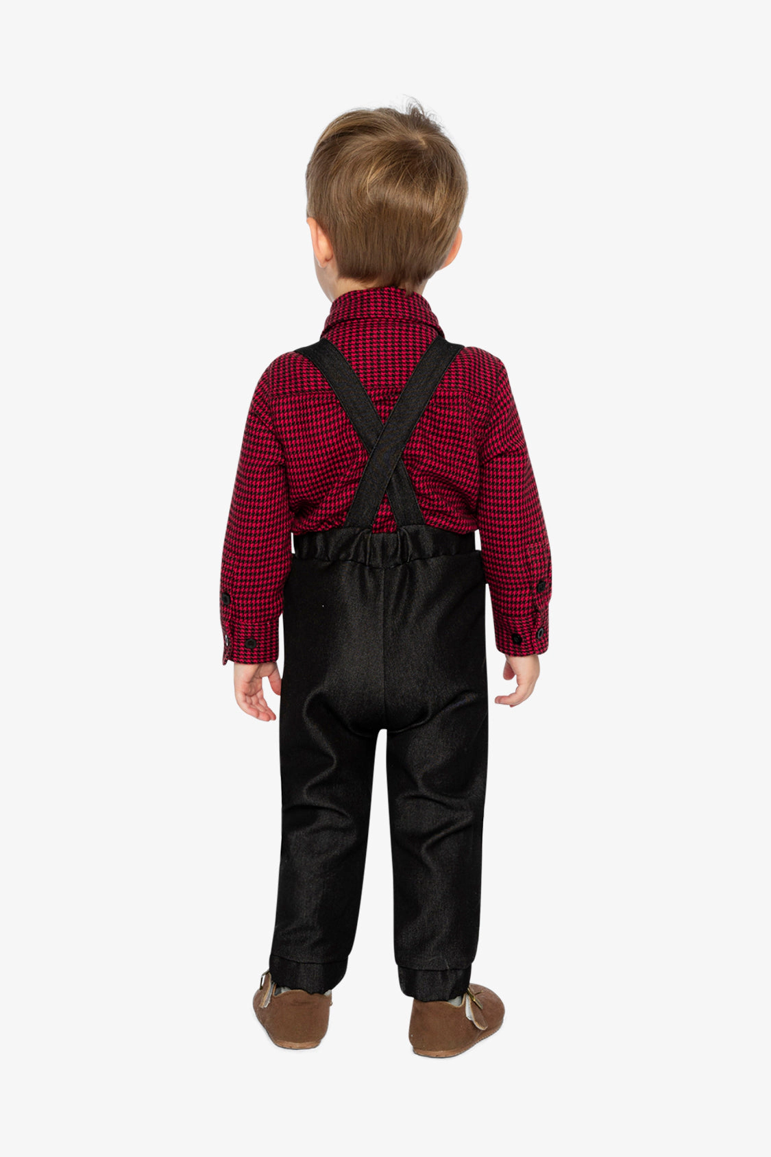 Deux par Boys Houndstooth Top & Pants Set