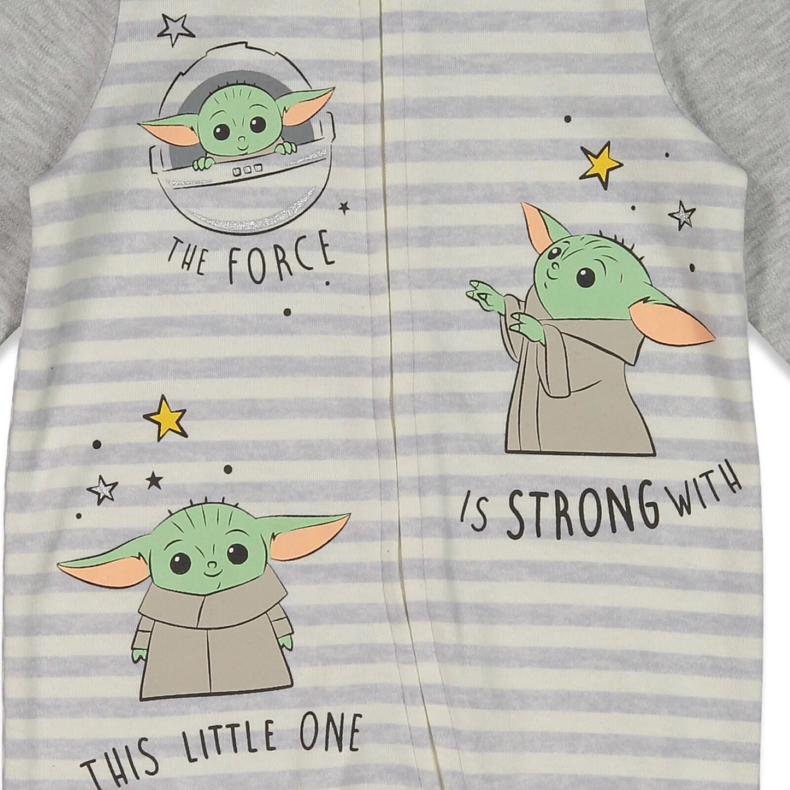 Star Wars The Mandalorian Grogu Baby Boy or Girl Shower 4-Piece Coverall and Accessory Set
