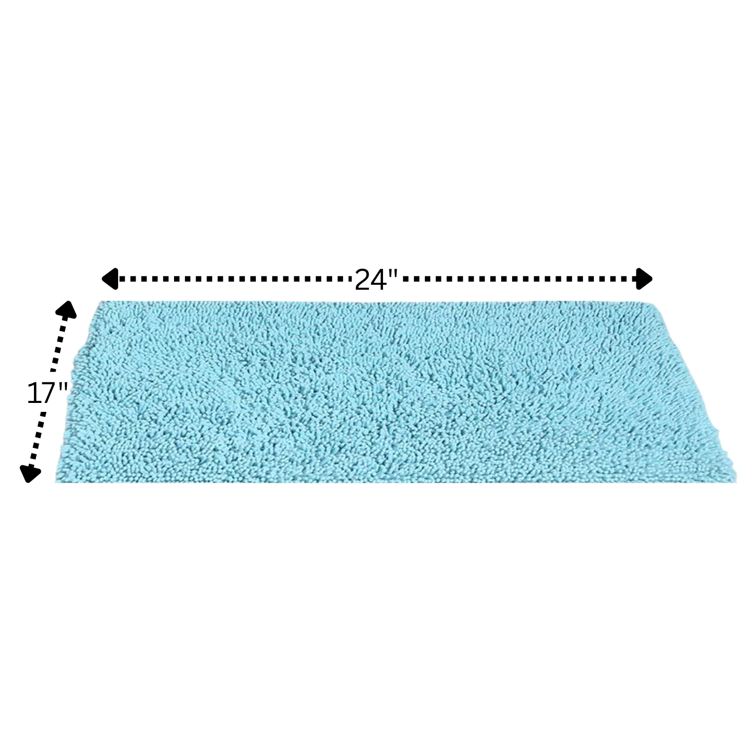 Knightsbridge Chenille Shaggy 220 GSF Non Skid Back Bath Rug