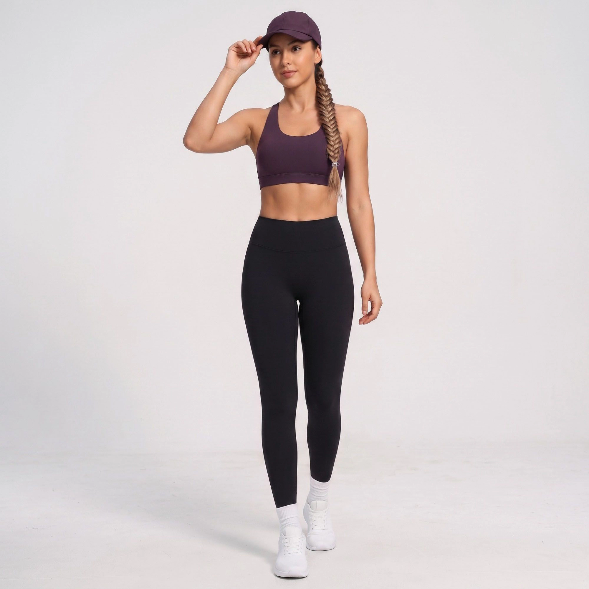 Anna-Kaci Women's High-Waist Full-Length Leggings with Contour Seams Fitted Yoga Pants