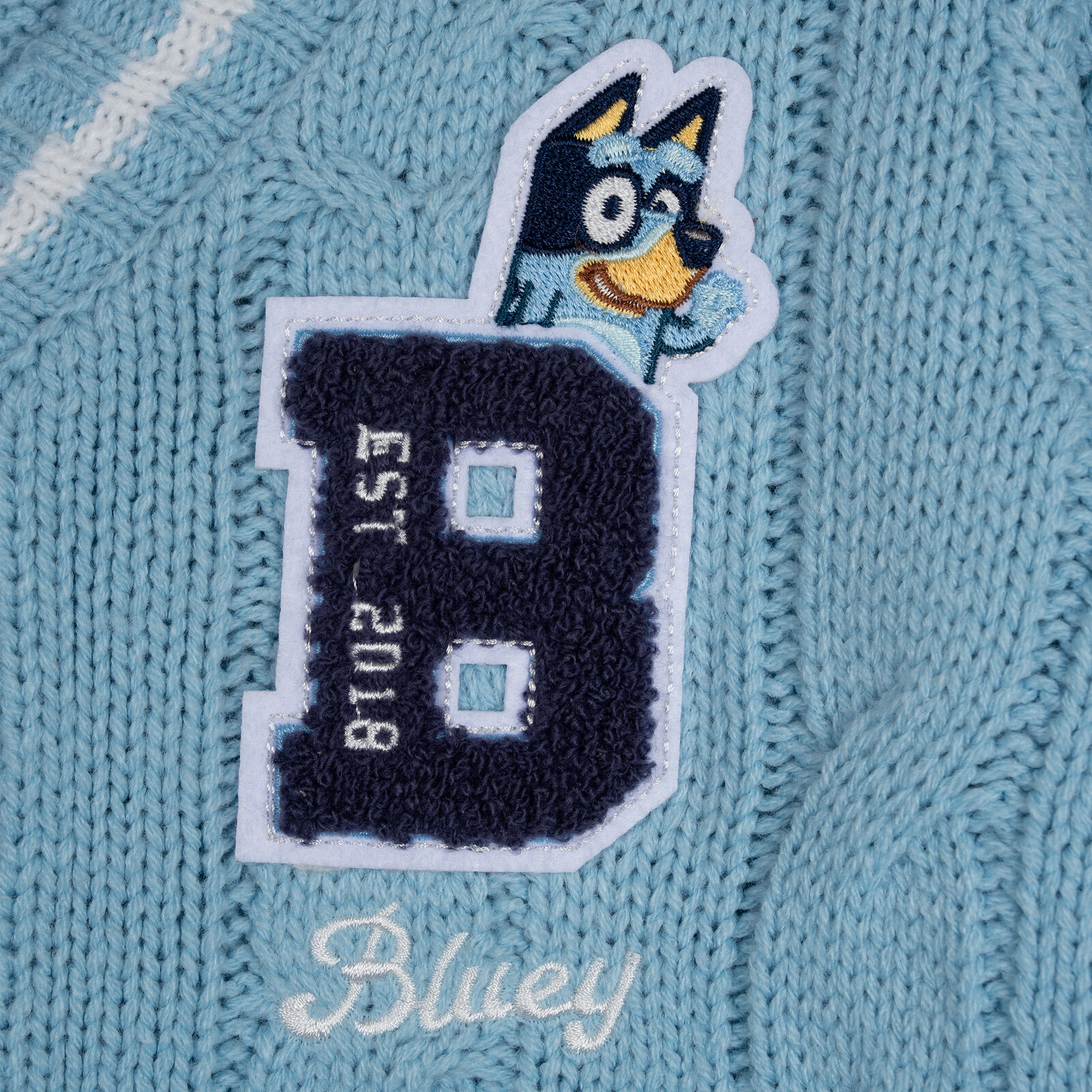 Bluey Girls' Varsity Cardigan Sweater