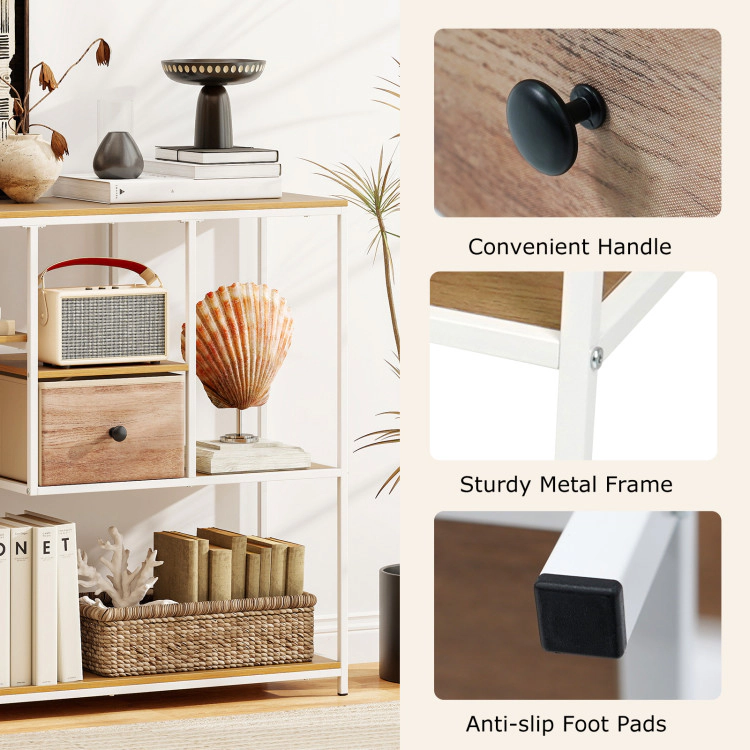 Hivvago 40 Inch Console Table Behind Sofa Couch With Storage