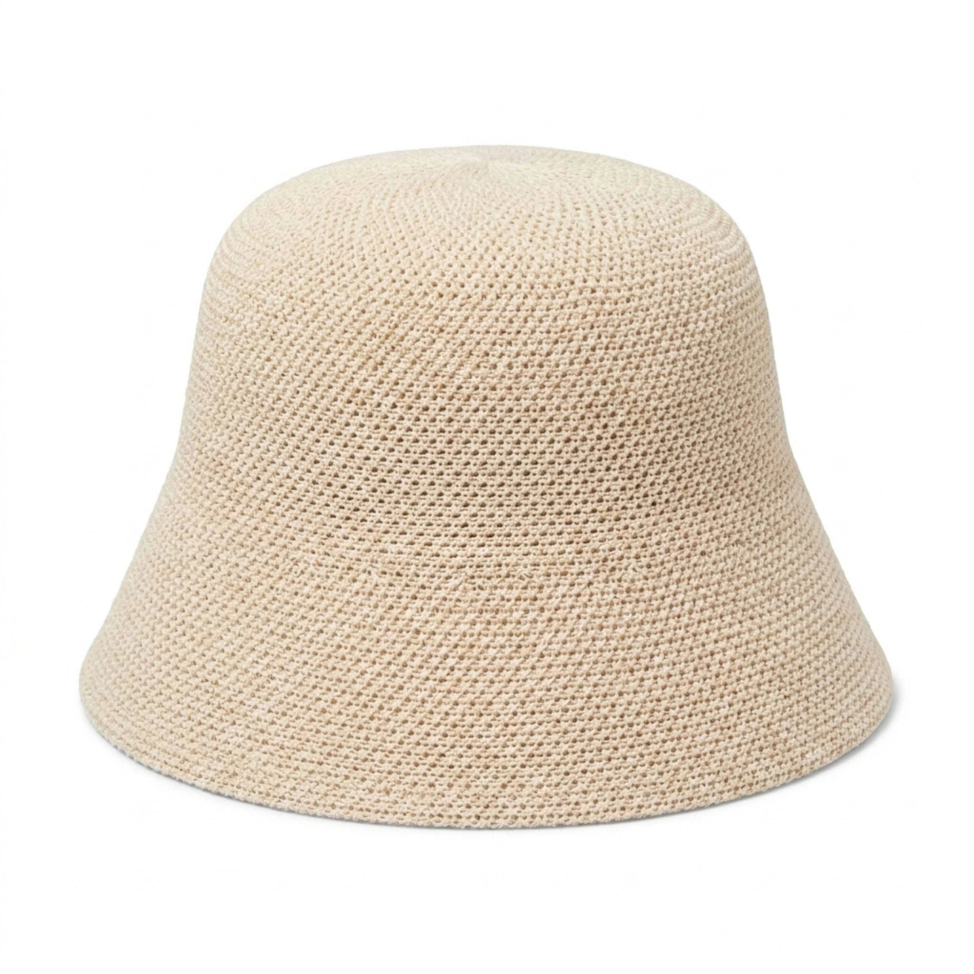 Anna-Kaci Women's Crochet Bucket Hat with Openwork Texture and Short Brim