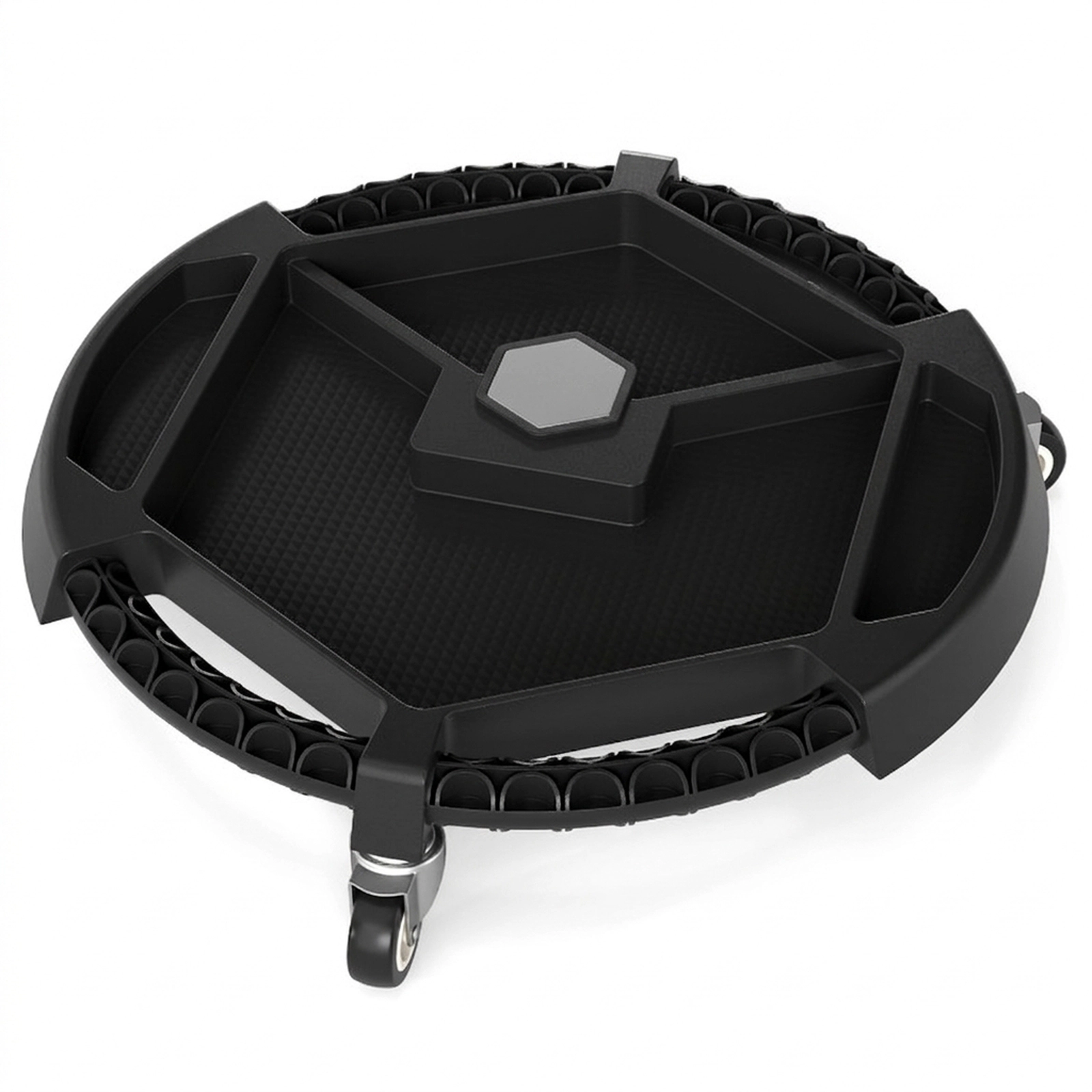 SUGIFT Mobile Automotive Tool Creeper with 3 Swivel Casters 4 Compartments 30-lb Capacity Black