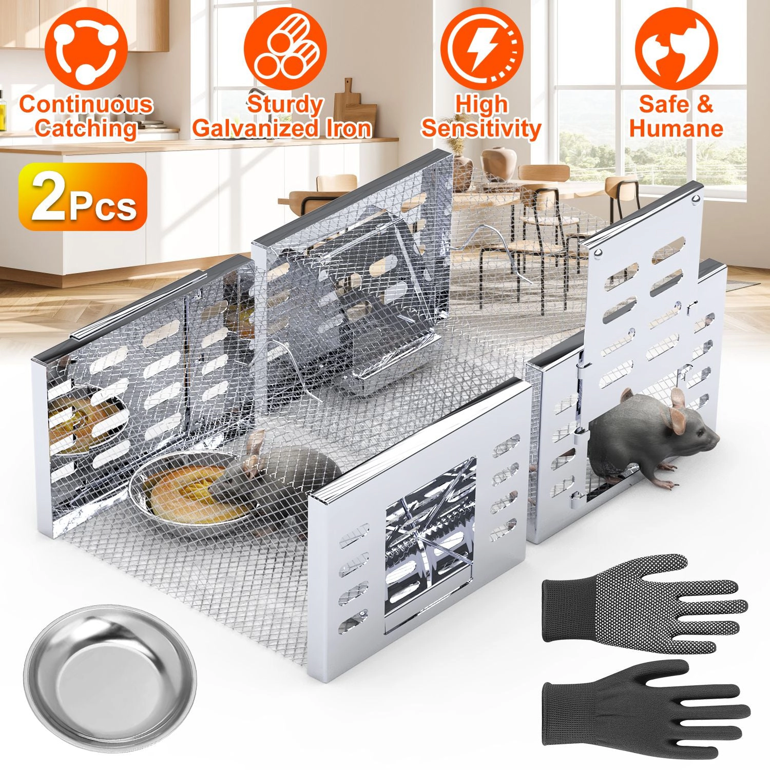 GBruno 2-Pc Humane Mouse Trap Catch And Release Cage