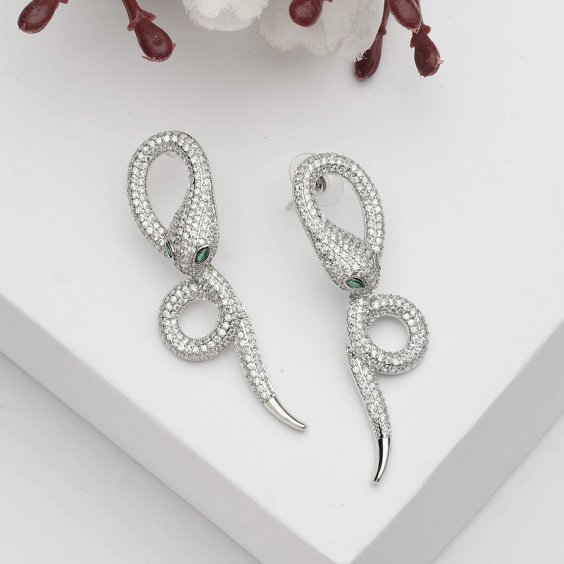 AGP PARIS Womens Diva Serpent Drop Earrings