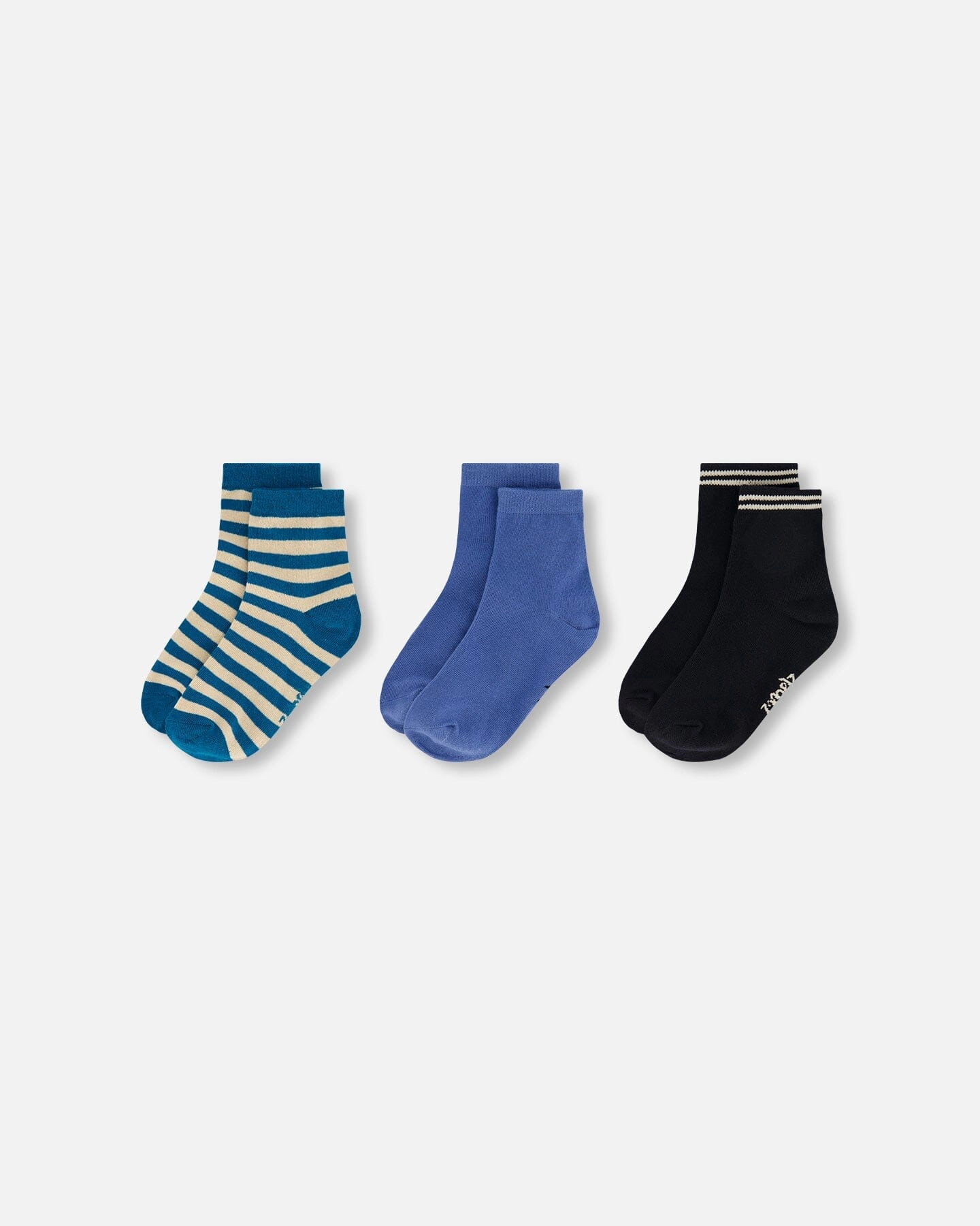 Deux par Deux Boys Socks (3 Pairs) Set Striped