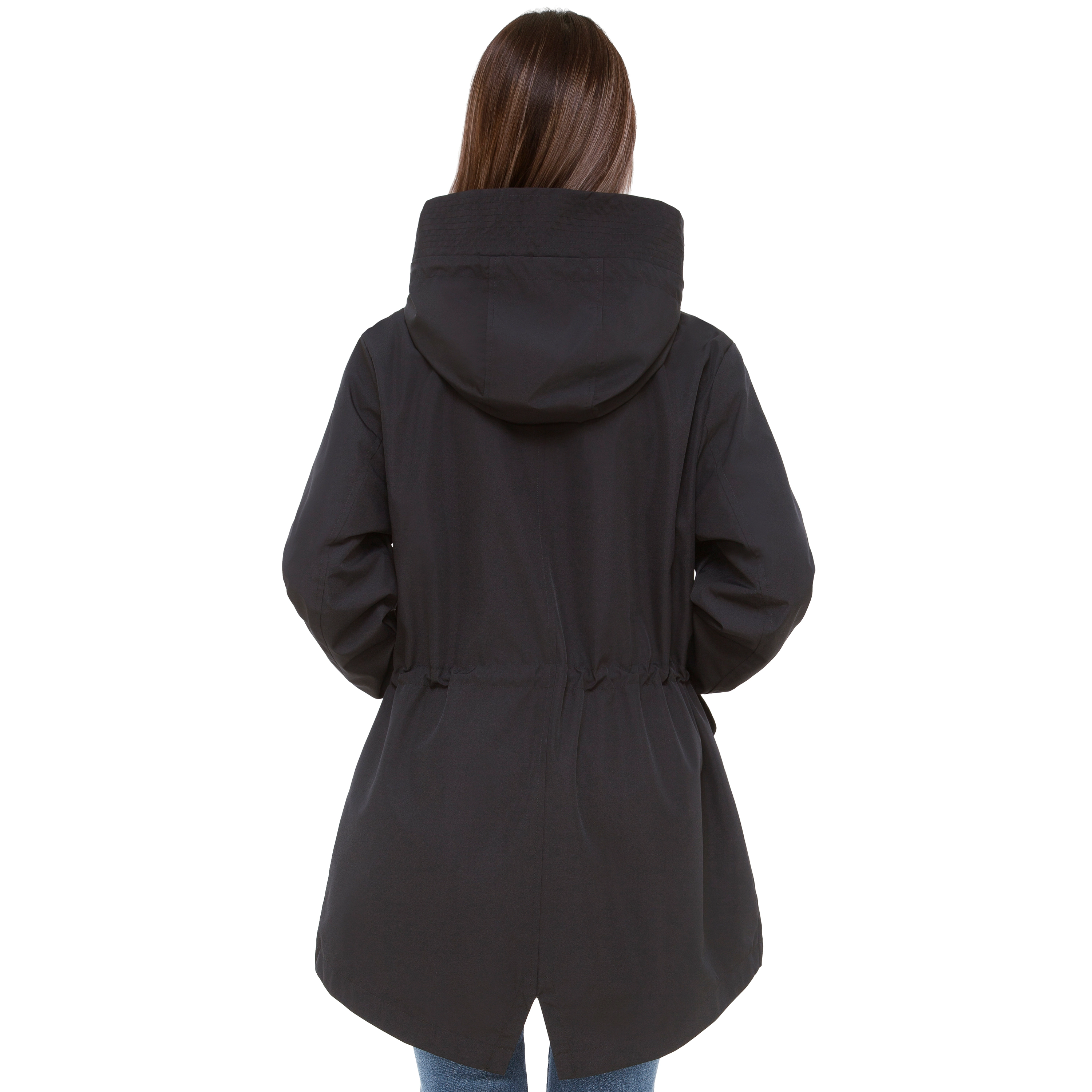 Rokka&Rolla Womens Stand Collar Trench Coat Windbreaker