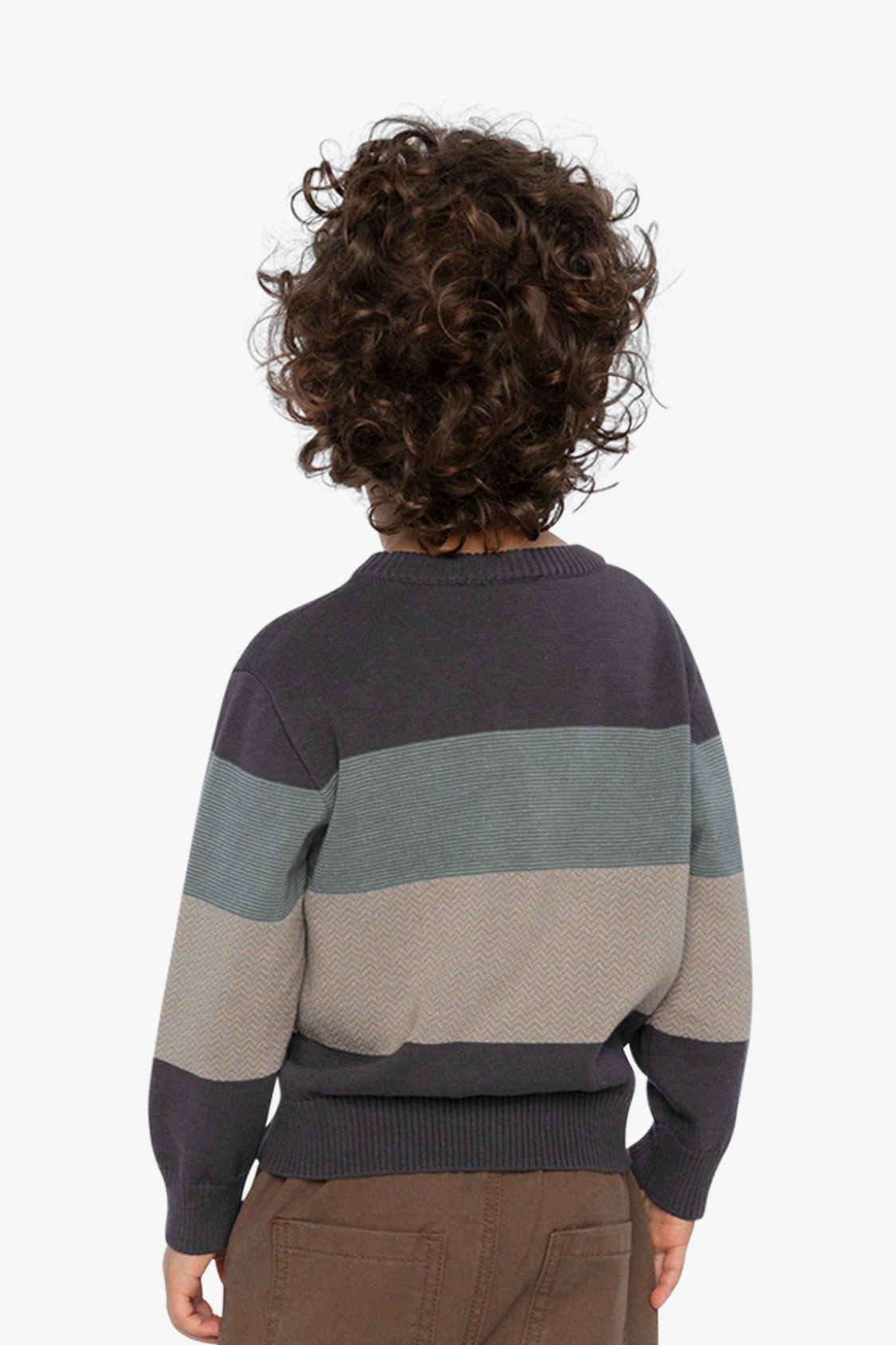 Deux par Boys Colorblock Knit Sweater