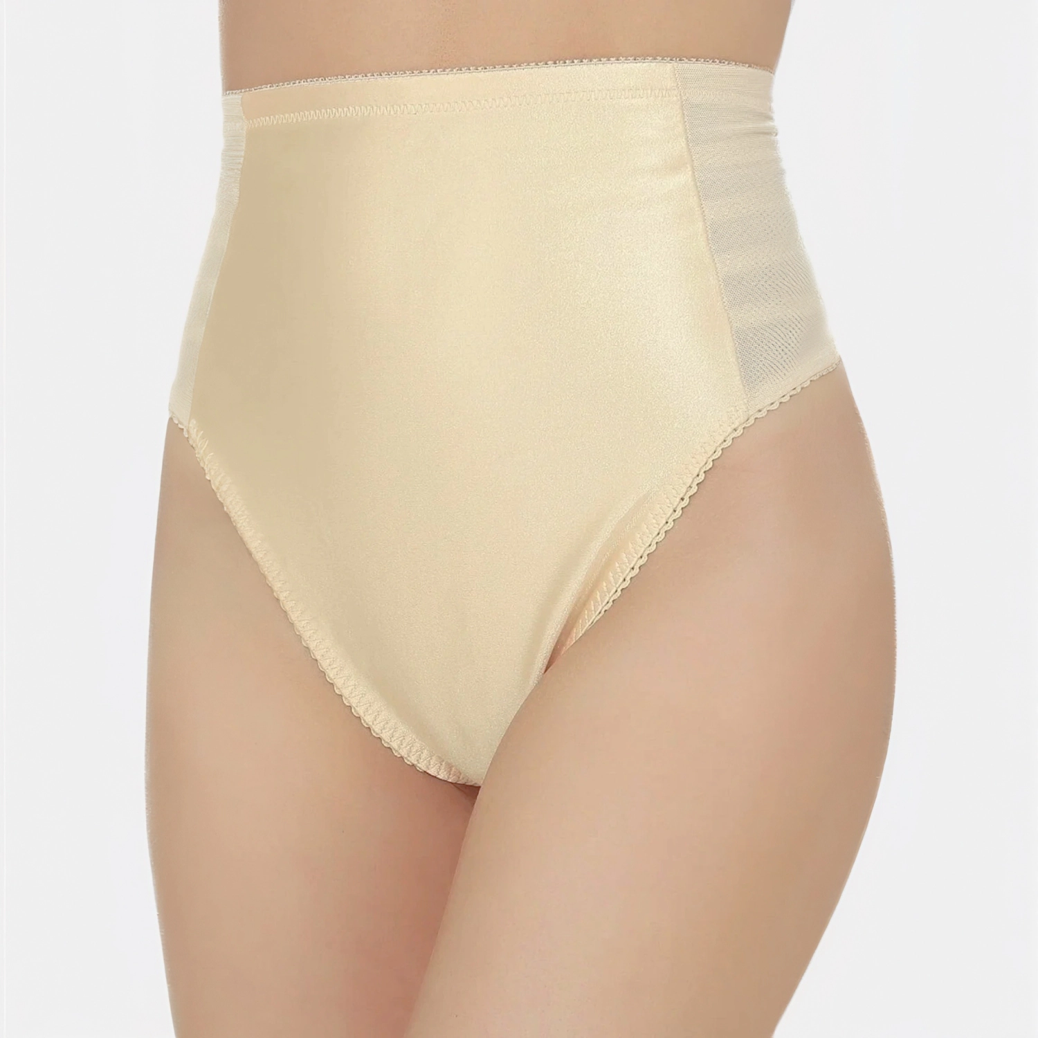 Rago Women's High Waist Firm Shaping Thong | Satin Tummy Panel Style 900