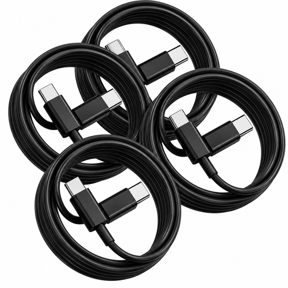 Qixxronics 4PCS USB-C to Charging Cable 3FT for Samsung S26 S25 S24, Note 20 Ultra, iPad Pro/ Air, iPhone 15-17