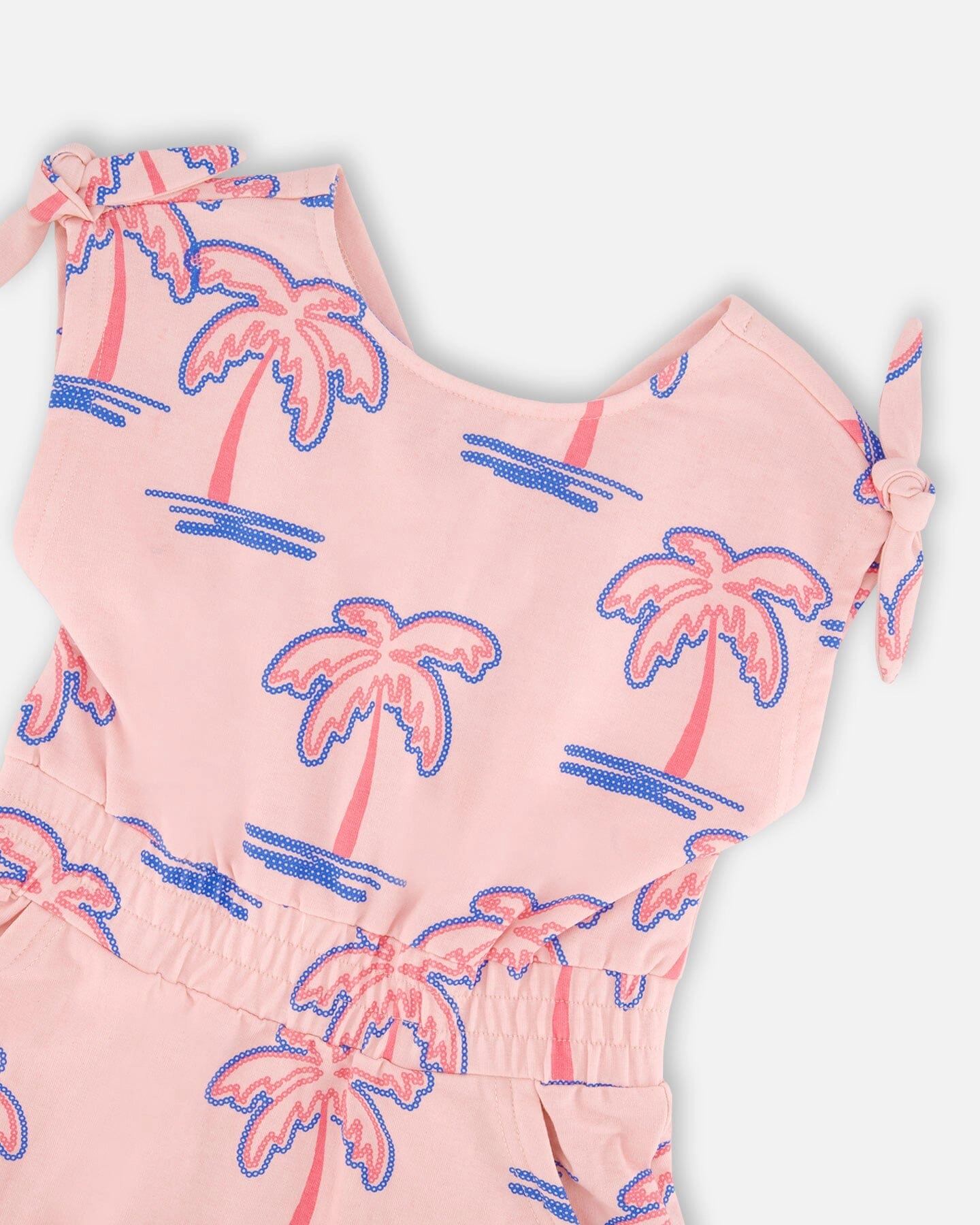 Deux par Girls French Terry Dress Palm Print