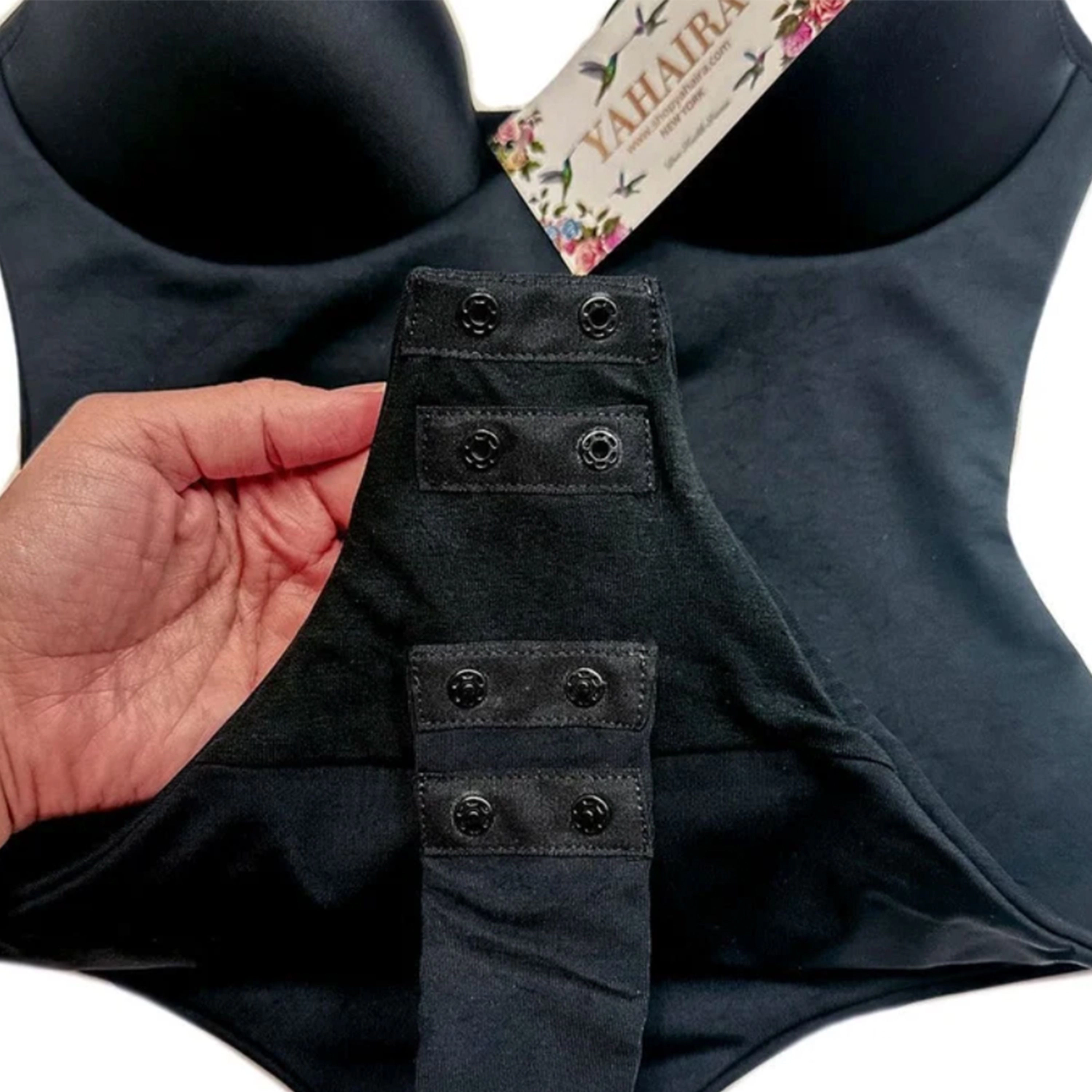YAHAIRA Women's Cupped Full Bodysuit Triple Tummy Layer