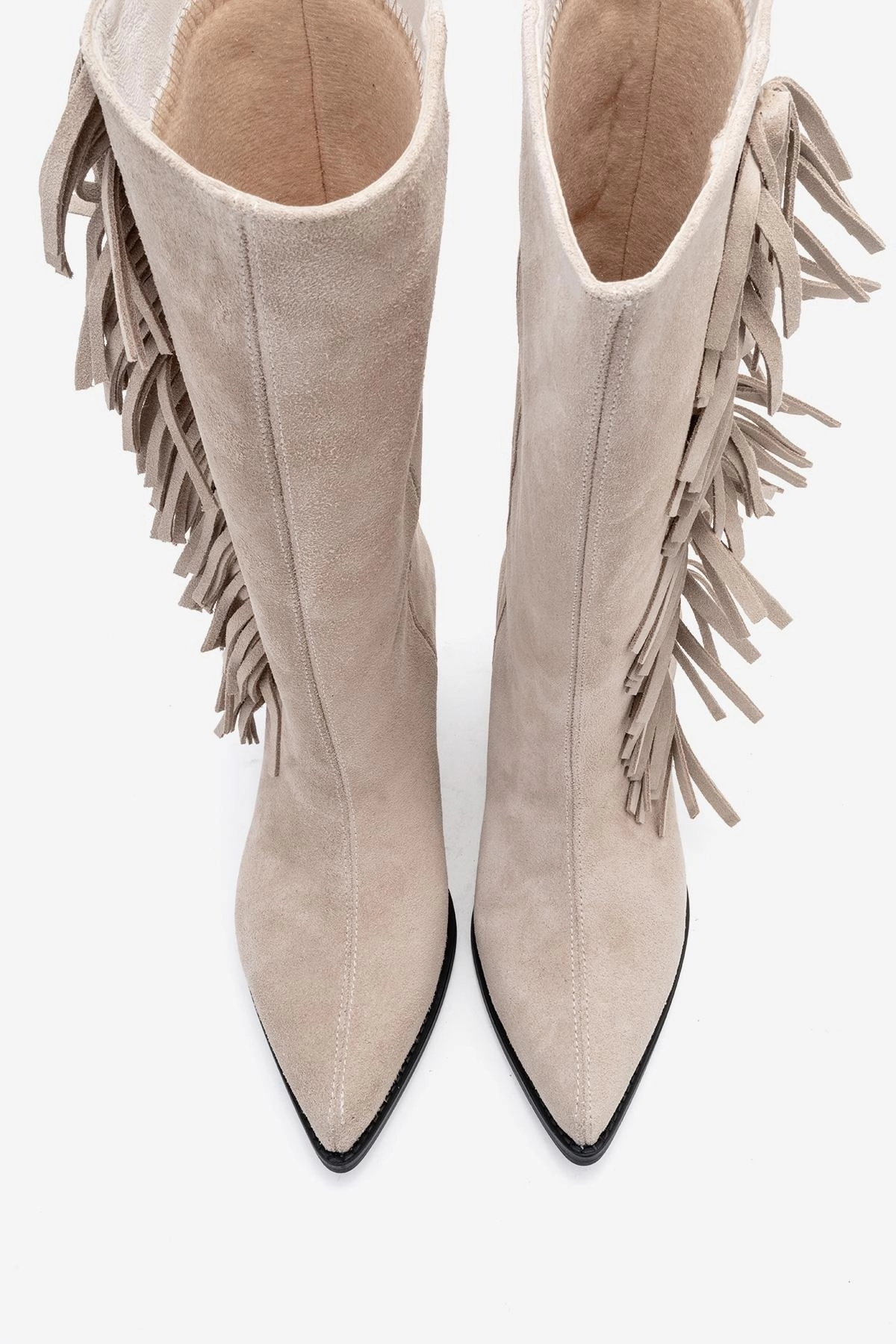 Forever & Always Womens Orlo Leather Fringed Western Boots