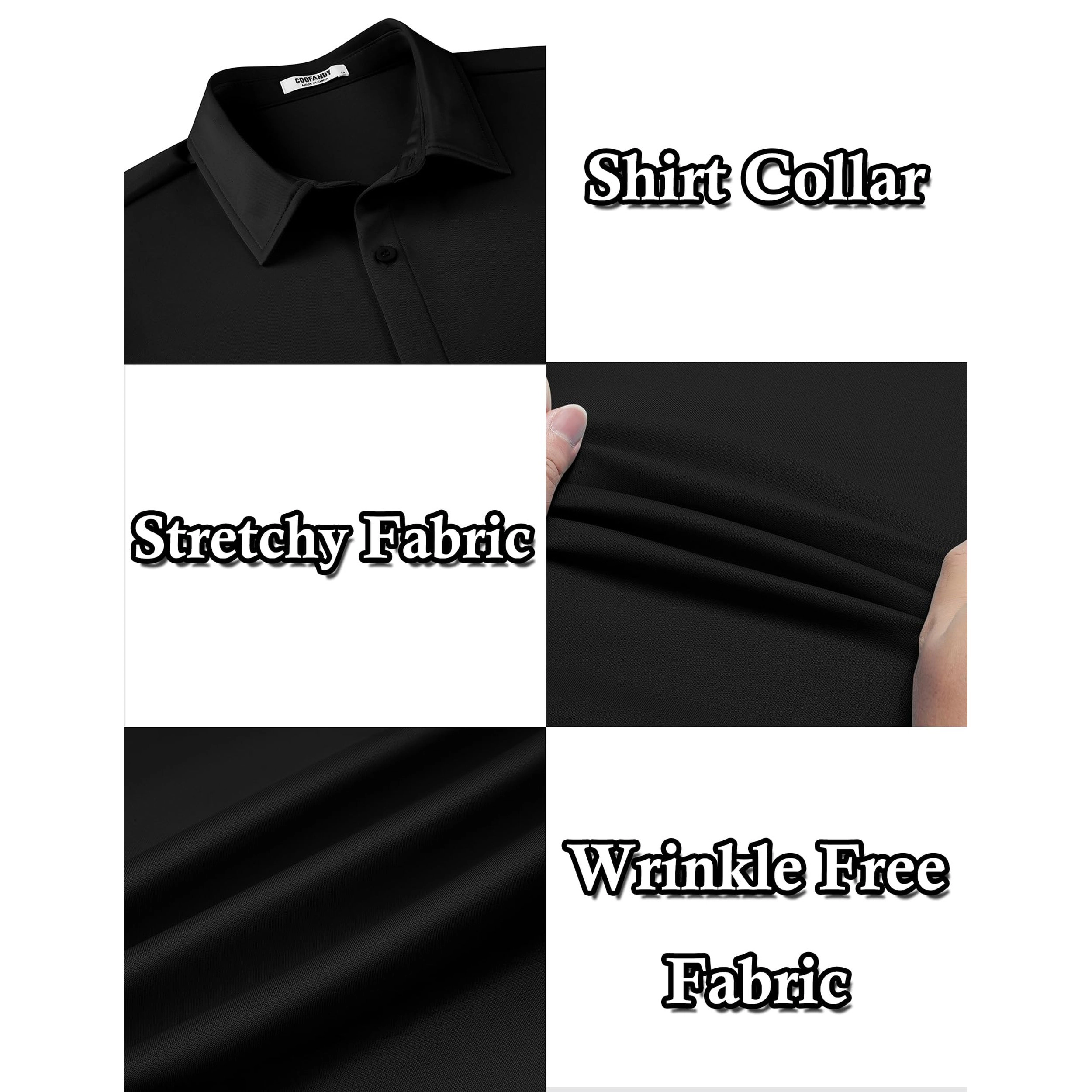 COOFANDY Men's Regular Fit Short Sleeve Camp Shirt