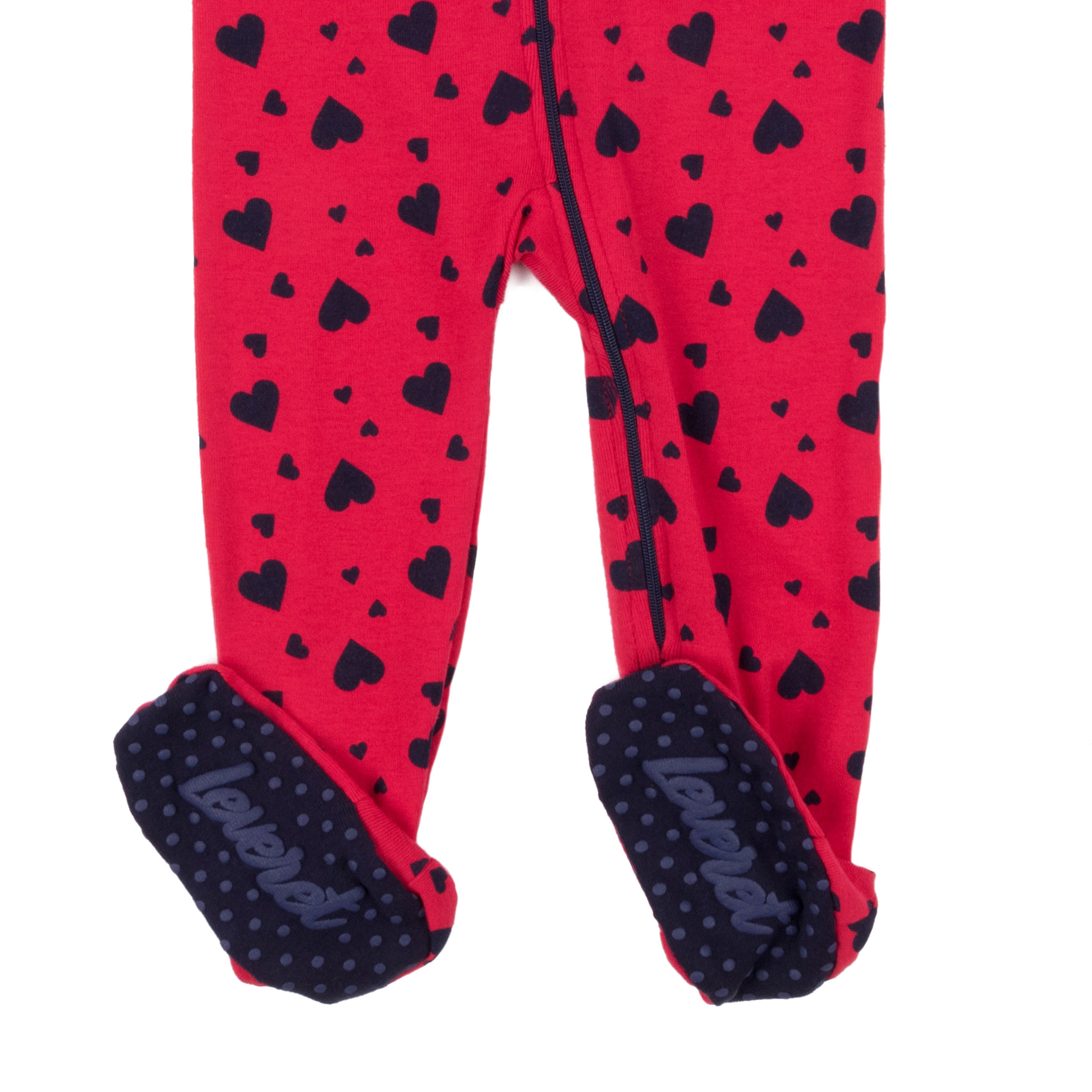 Leveret Baby/Toddler Valentine Hearts Cotton Footed Pajamas