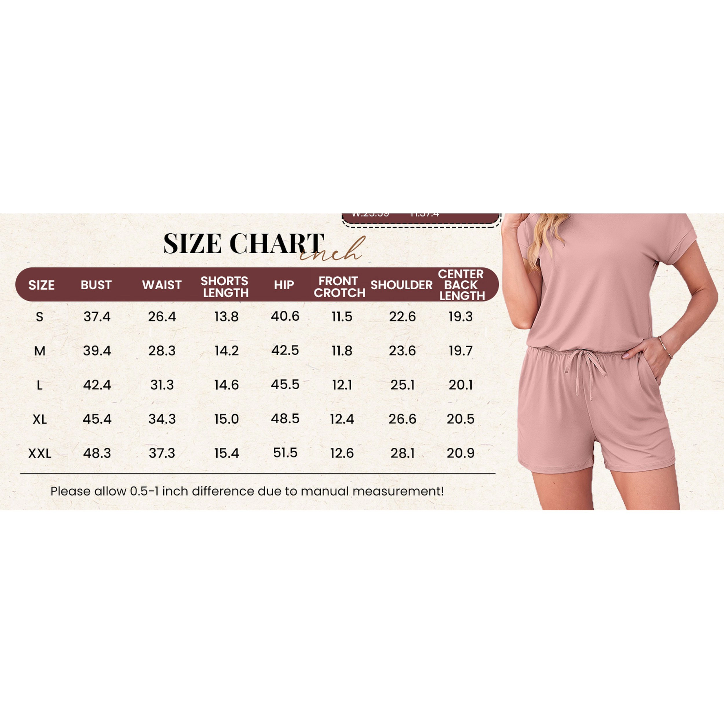 Ekouaer Women's Crew Neck Short Sleeve Top & Drawstring Shorts Set