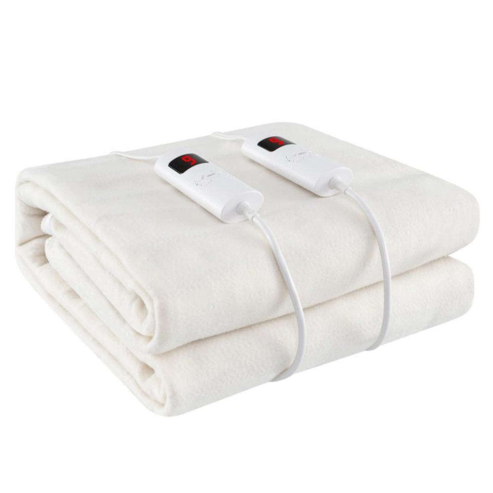 SUGIFT Full Size LED Controller 9 Heat Settings 9-Hour Auto Off Electric Heated Mattress Pad 76-in x 54-in White
