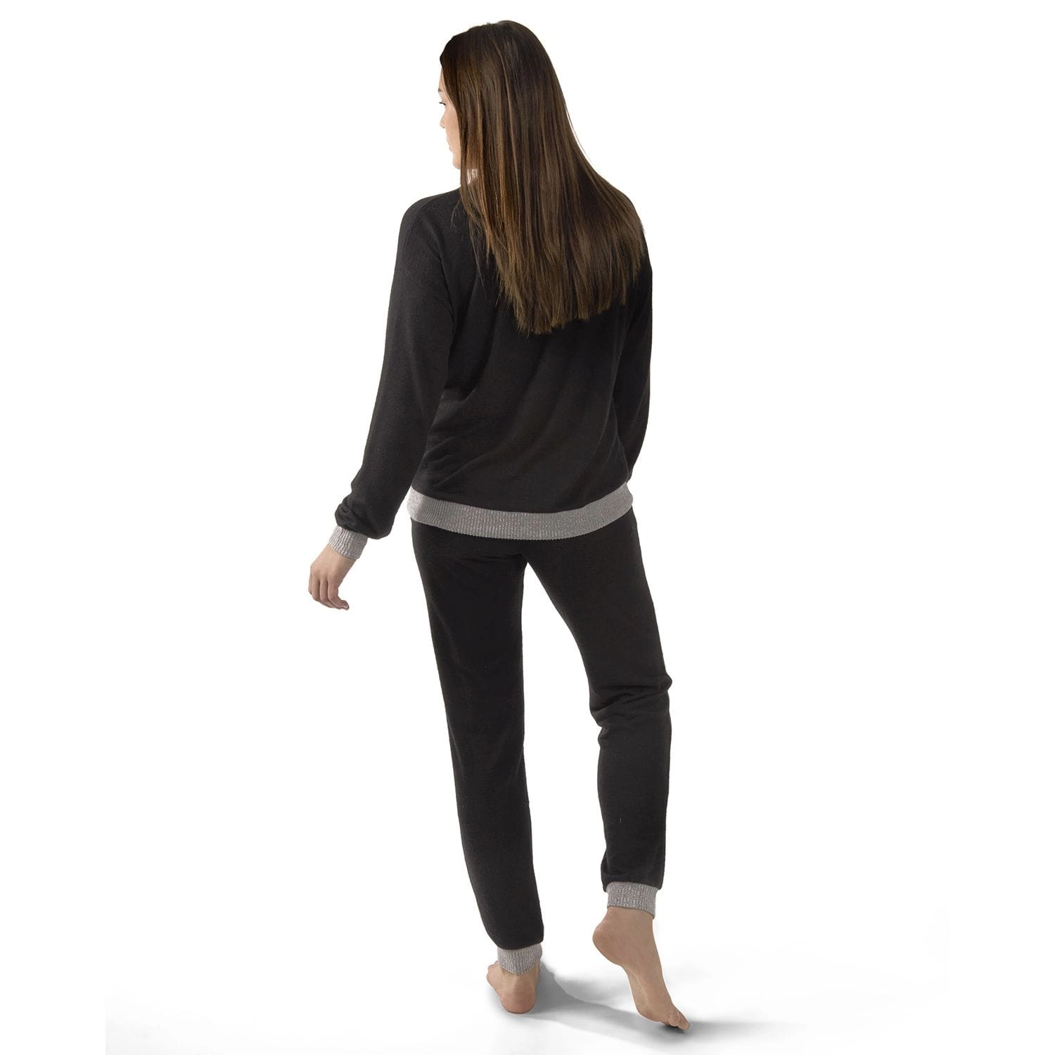 MeMoi Women's Hacci Matching Pullover Top and Jogger Pants Set