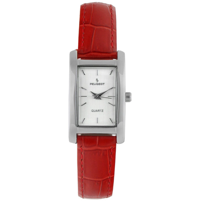 Peugeot Women's Watch 34x20mm Contour Dress Red Leather Strap