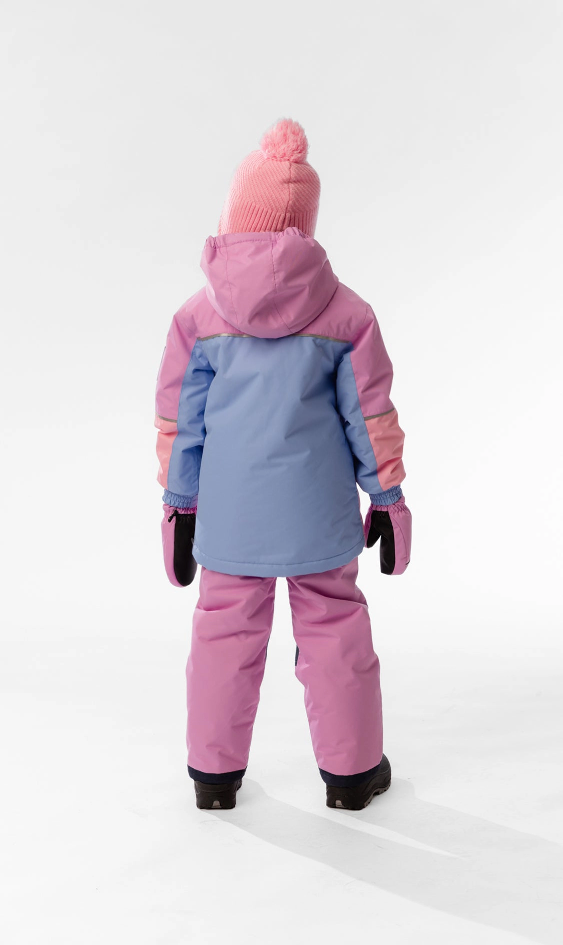 Deux par Girls Colorblock Lightweight Two Piece Snowsuit with Hooded Jacket and Snow Pants