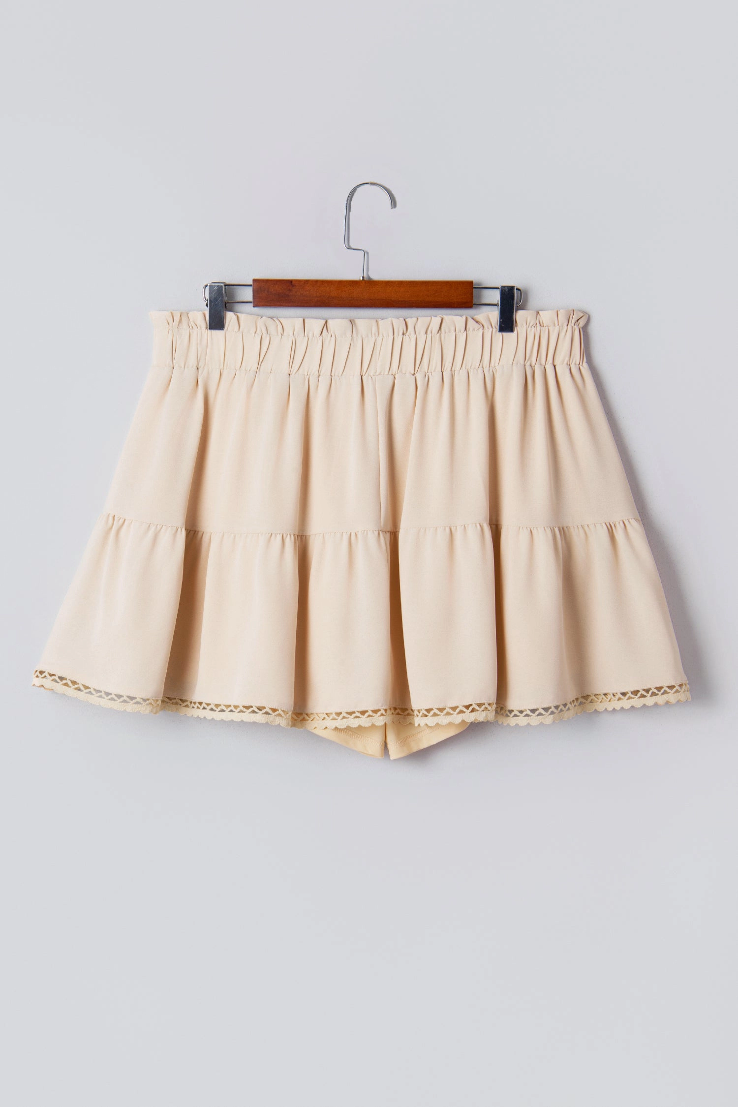 Threaded Pear Women's Millie Trim Boho Ruffled PLUS Shorts