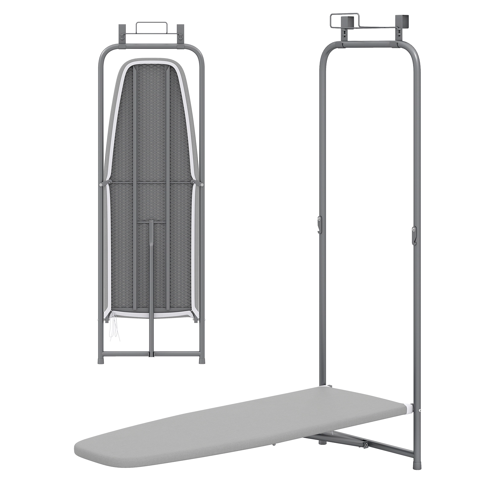 LJG Over the Door Ironing Board Space-Saving Metal Hanging Ironing Board