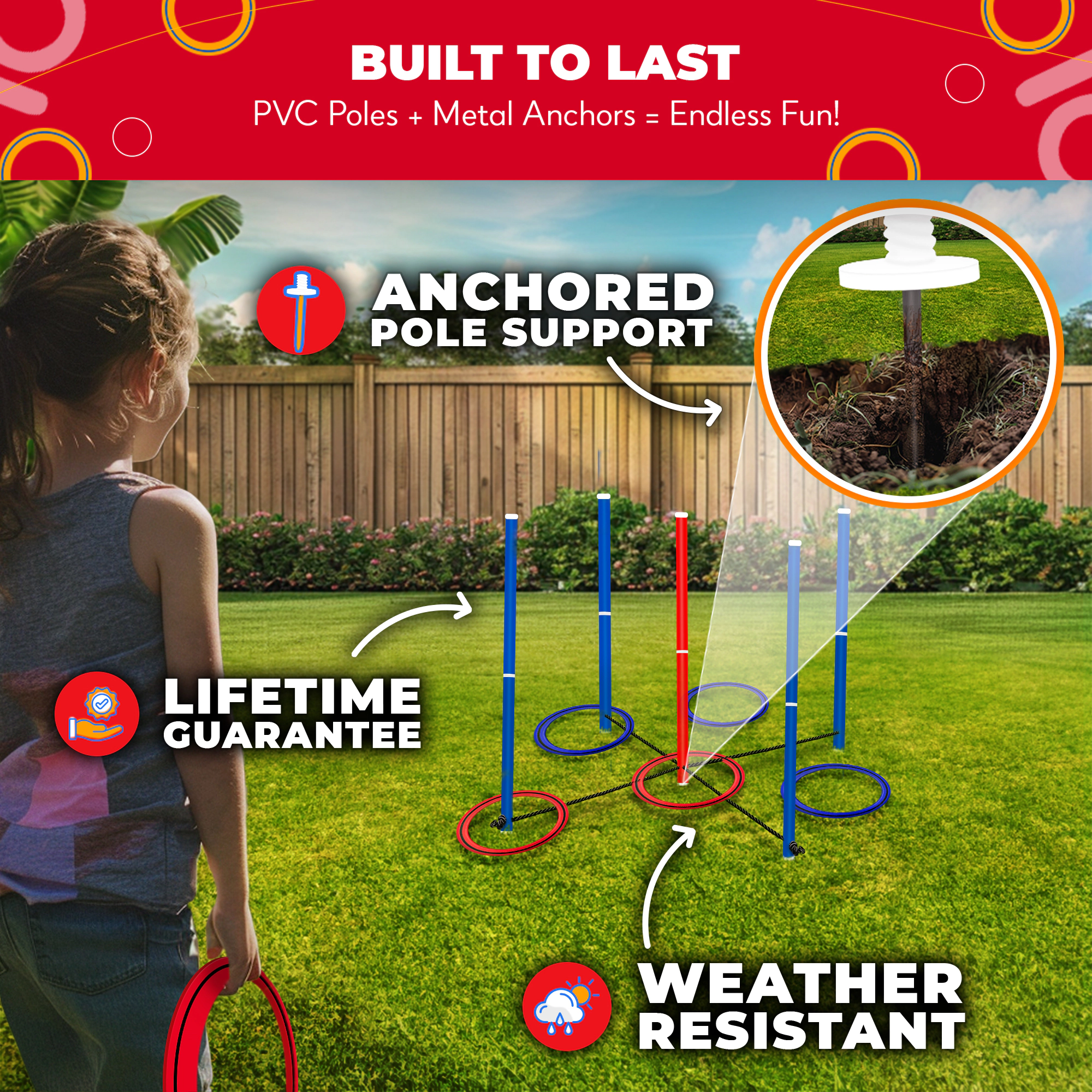Swooc Games | King Toss™ | Giant Ring Toss Game for Kids and Adults