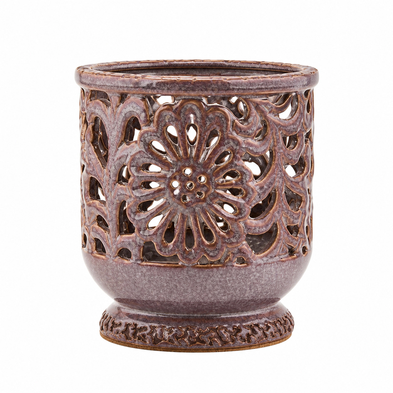 WZK Farmhouse Ceramic With Cork Mat Kitchen Utensil Holder