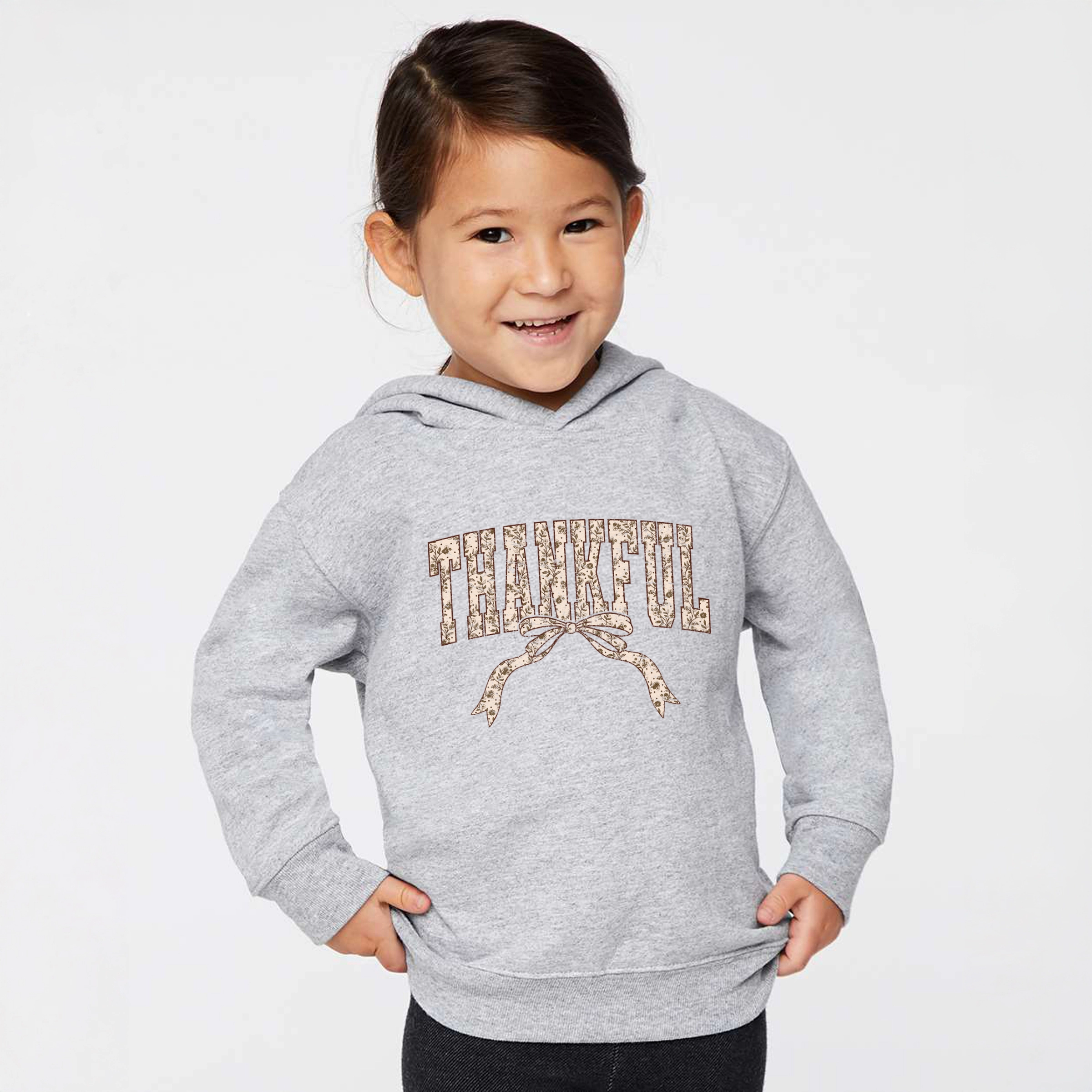 The Juniper Shop - Toddler Hoodie Thankful Floral Coquette