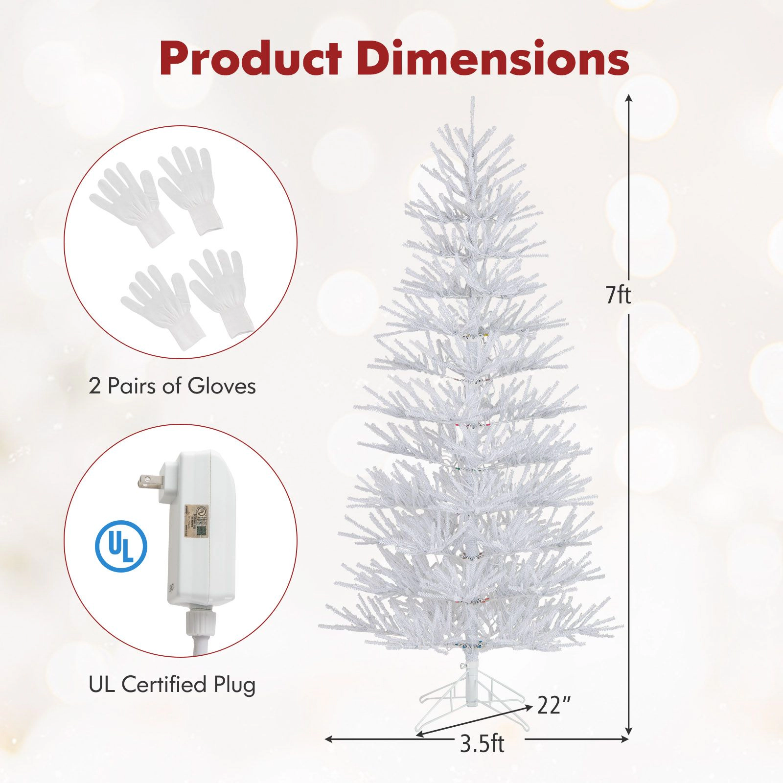 SlickBlue Color-Changing Artificial Christmas Tree with Remote